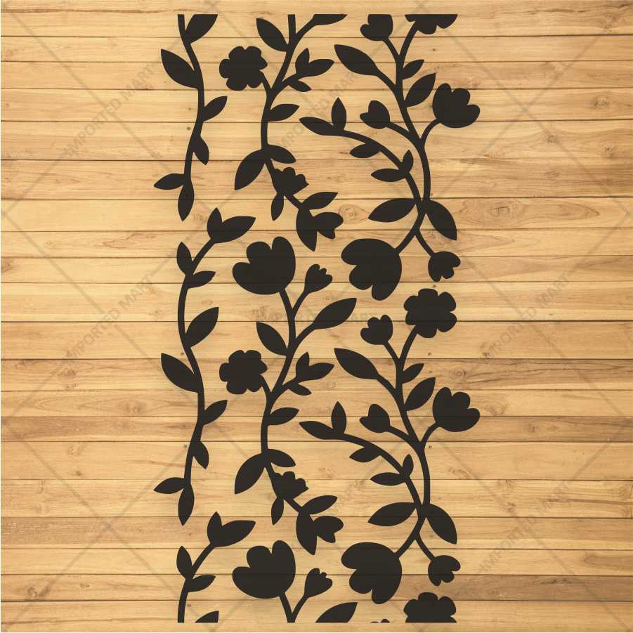 Floral Vine Wall Stencil for Wood, Fabric & Canvas – Seamless Botanical Pattern – ID# 686 - Image 2