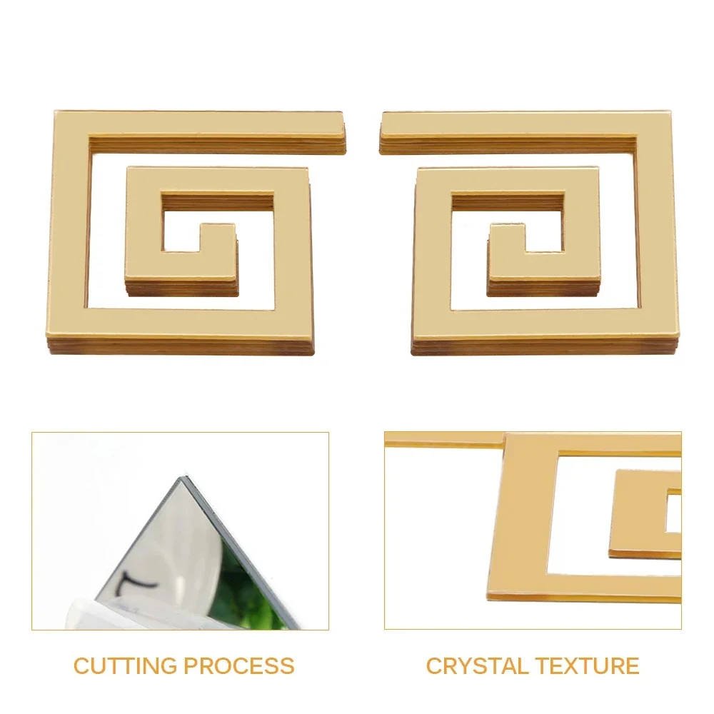 Pack of 3D self Adhesive Acrylic Mirror DIY Building Border Mirror Art Home Decoration Mirror Wall Sticker living room Home Decor - Image 8