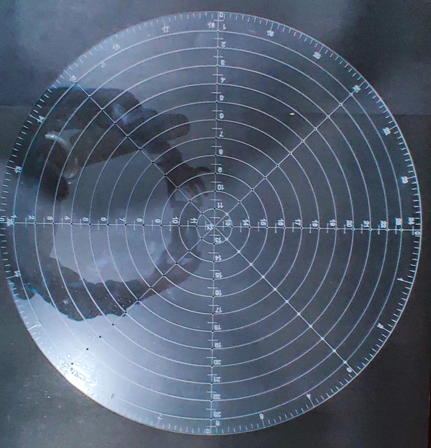 12 inches/24 inches Round Circul Finder/ Circle Maker Multipurpose Compass Clear Acrylic plastic thickness 3mm - Image 5