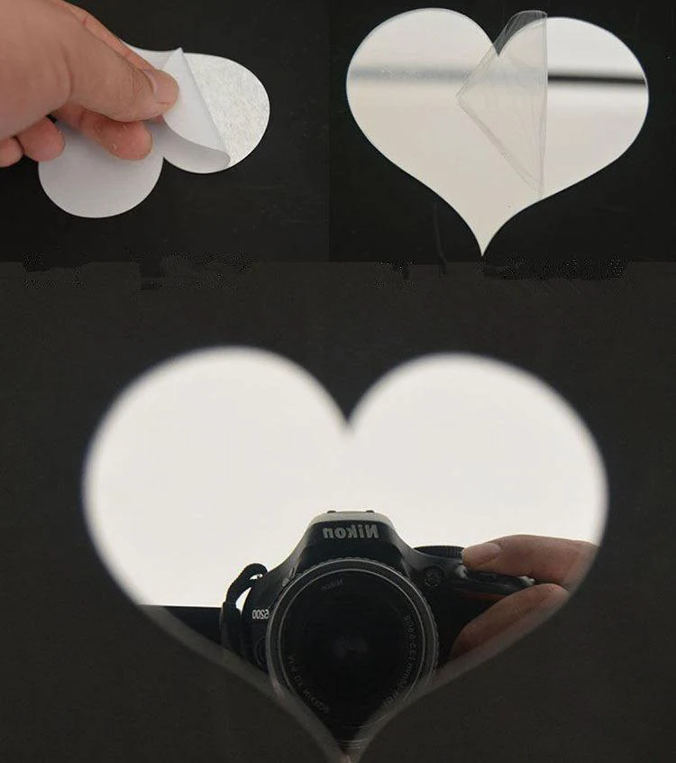 12pcs 3D Mirror Love Hearts Wall Sticker Durable DIY Simple Wall Stickers Decal for Living Room Art Home Decor - Image 4