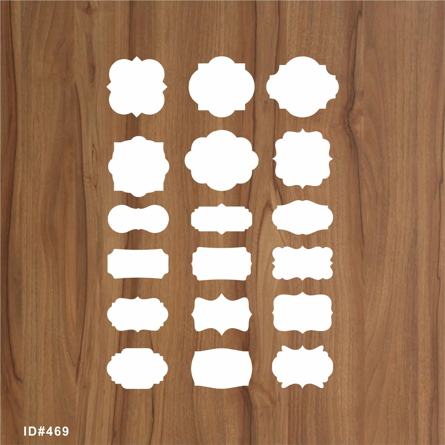15 Mix labeling Stencil Reusable Stencil for Canvas and wall painting..ID#469 - Image 2