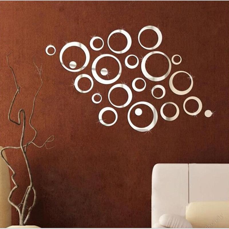 24pcs/lot Acrylic Mirror Surface Wall Stickers For Kids Baby Rooms Home Decor Round Wall Decals DIY Art Mural - Image 3