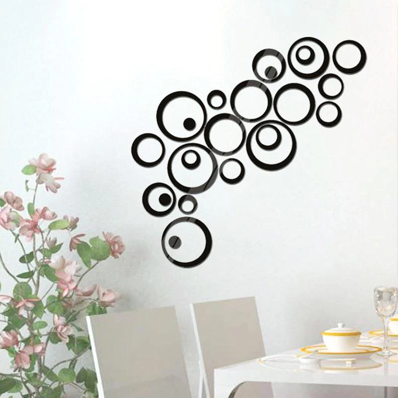 24pcs/lot Acrylic Mirror Surface Wall Stickers For Kids Baby Rooms Home Decor Round Wall Decals DIY Art Mural - Image 8