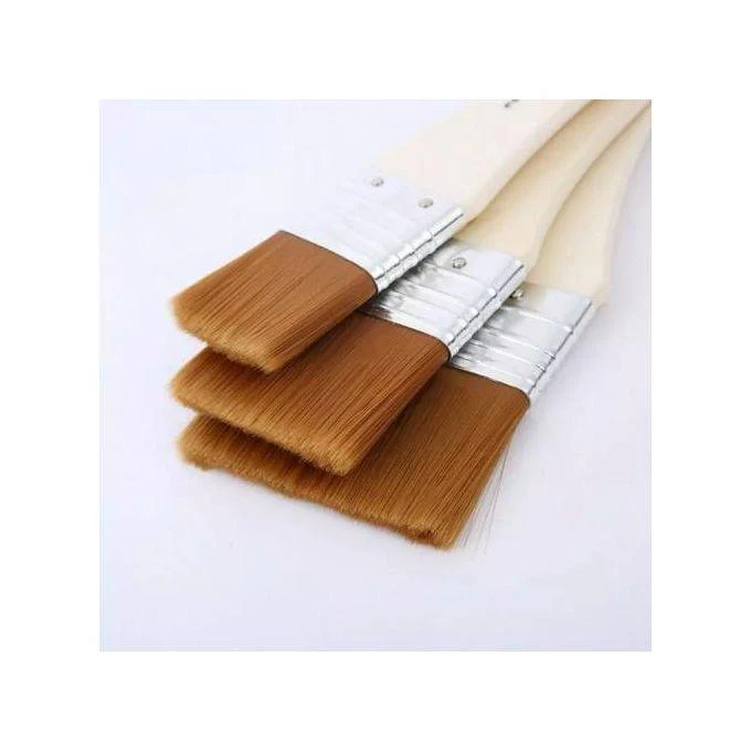3 Pcs- Original High Quality Keep Smiling Gesso Wide Soft Brushes Set - Image 3