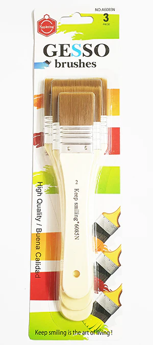 3 Pcs- Original High Quality Keep Smiling Gesso Wide Soft Brushes Set - Image 6