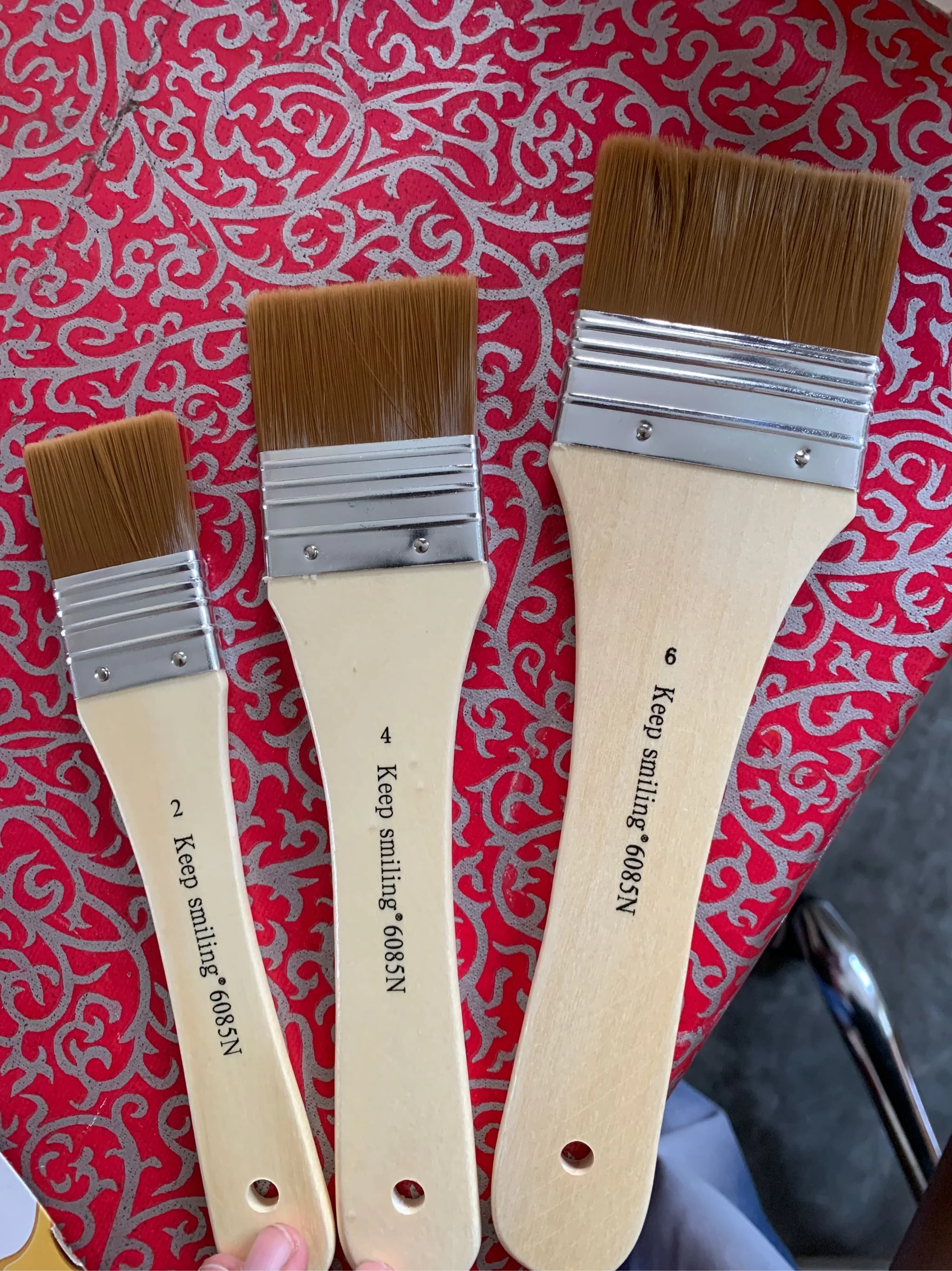 3 Pcs- Original High Quality Keep Smiling Gesso Wide Soft Brushes Set - Image 8
