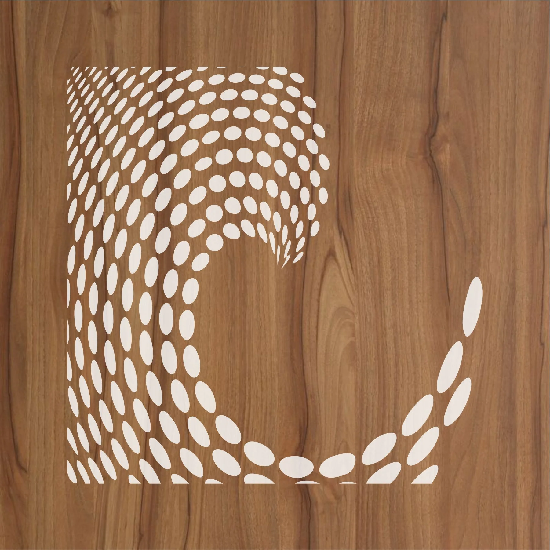 3d Circule Wave Pattern Flower Reusable Stencil For Canvas And Wall Painting.ID#227 - Image 2