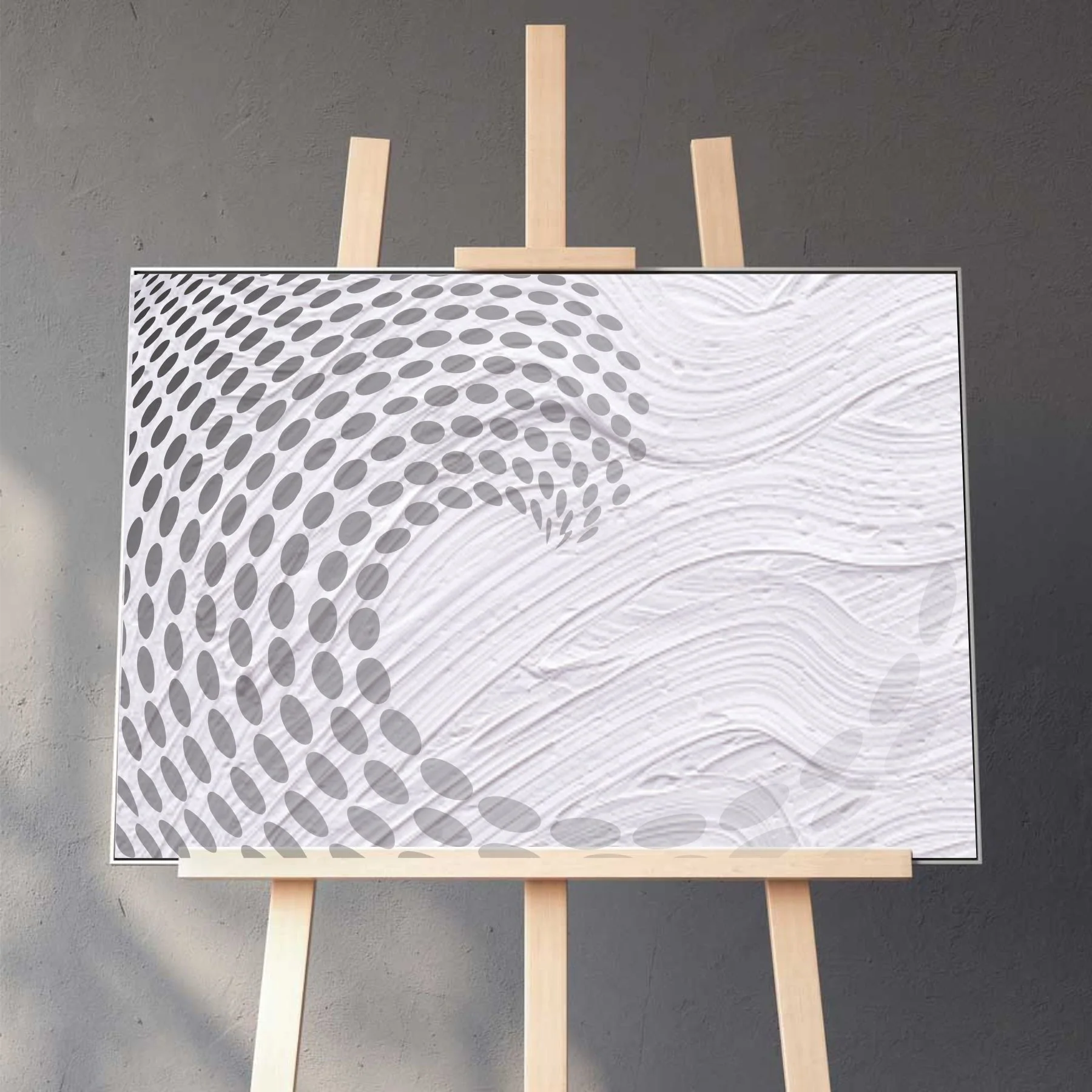 3d Circule Wave Pattern Flower Reusable Stencil For Canvas And Wall Painting.ID#227 - Image 5