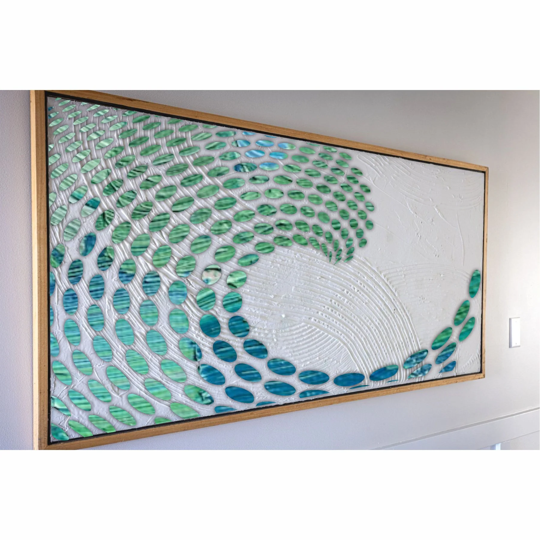 3d Circule Wave Pattern Flower Reusable Stencil For Canvas And Wall Painting.ID#227 - Image 7