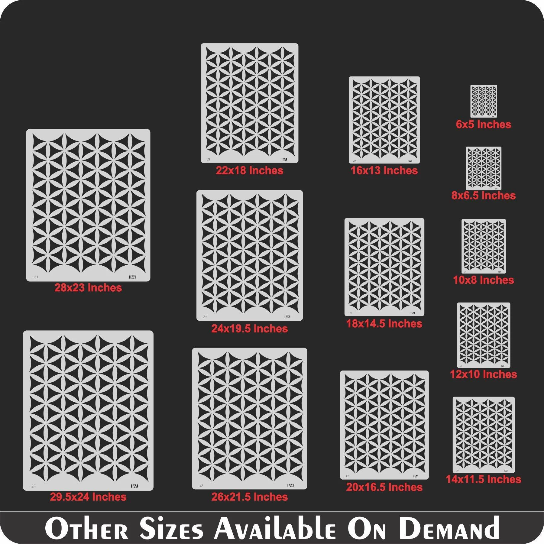3D Wall Pattren Reusable Stencil for Canvas and wall painting.ID#23 - Image 6