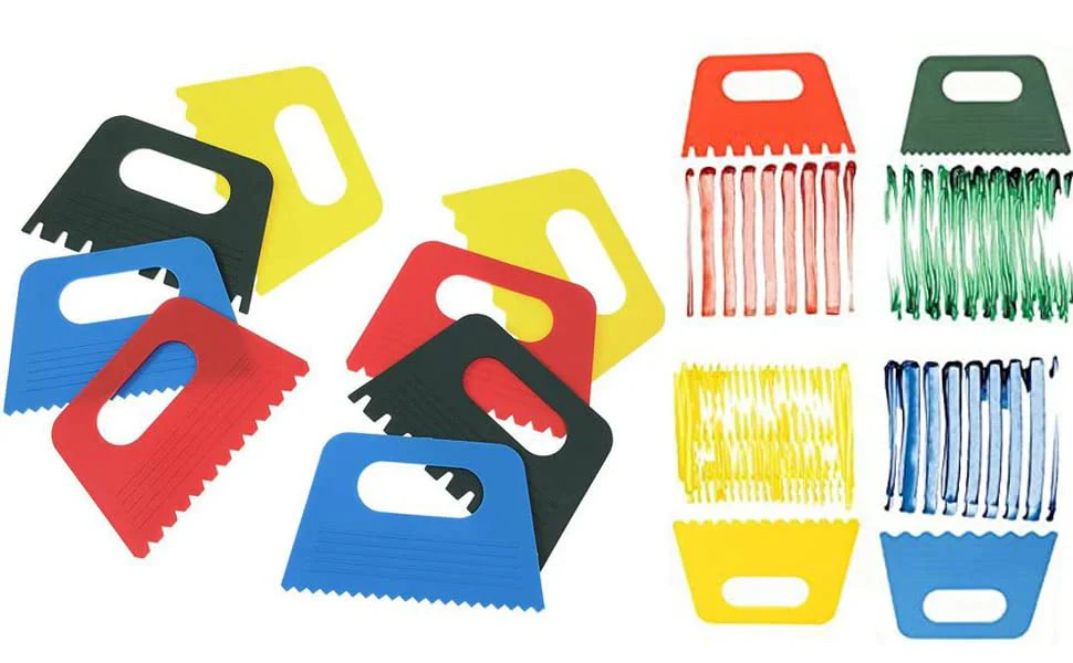 4Pcs Plastic Paint Scraper Painting Brush Kids Diy Painting Graffiti Brushes - Image 6