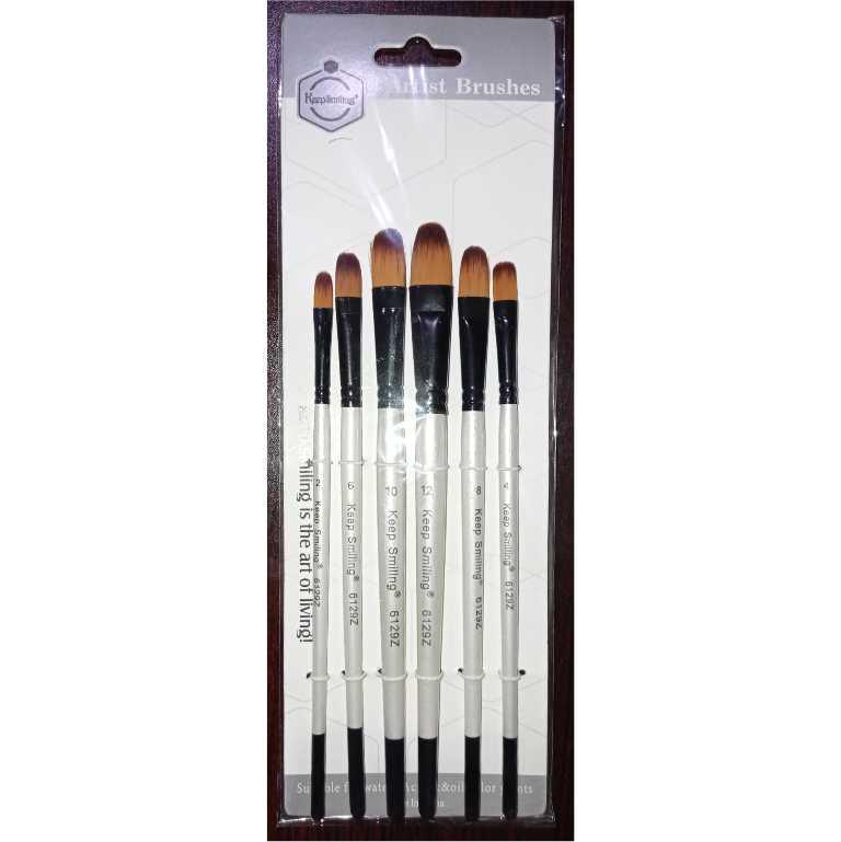 6Pcs Artist Paint Brush Set Nylon Bristles Brushes for  Watercolor Acrylic Oil Painting - Image 6