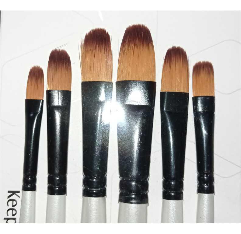 6Pcs Artist Paint Brush Set Nylon Bristles Brushes for  Watercolor Acrylic Oil Painting - Image 8