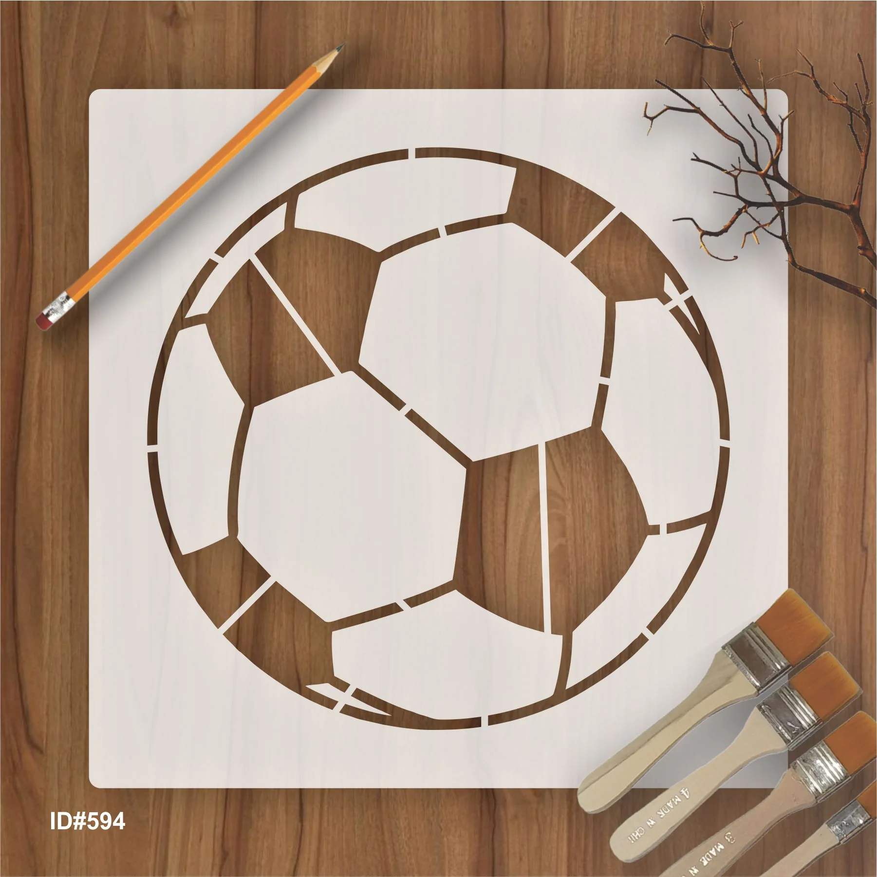 Football Stencil for Painting Embossed Paper Card Decorate. ID#594
