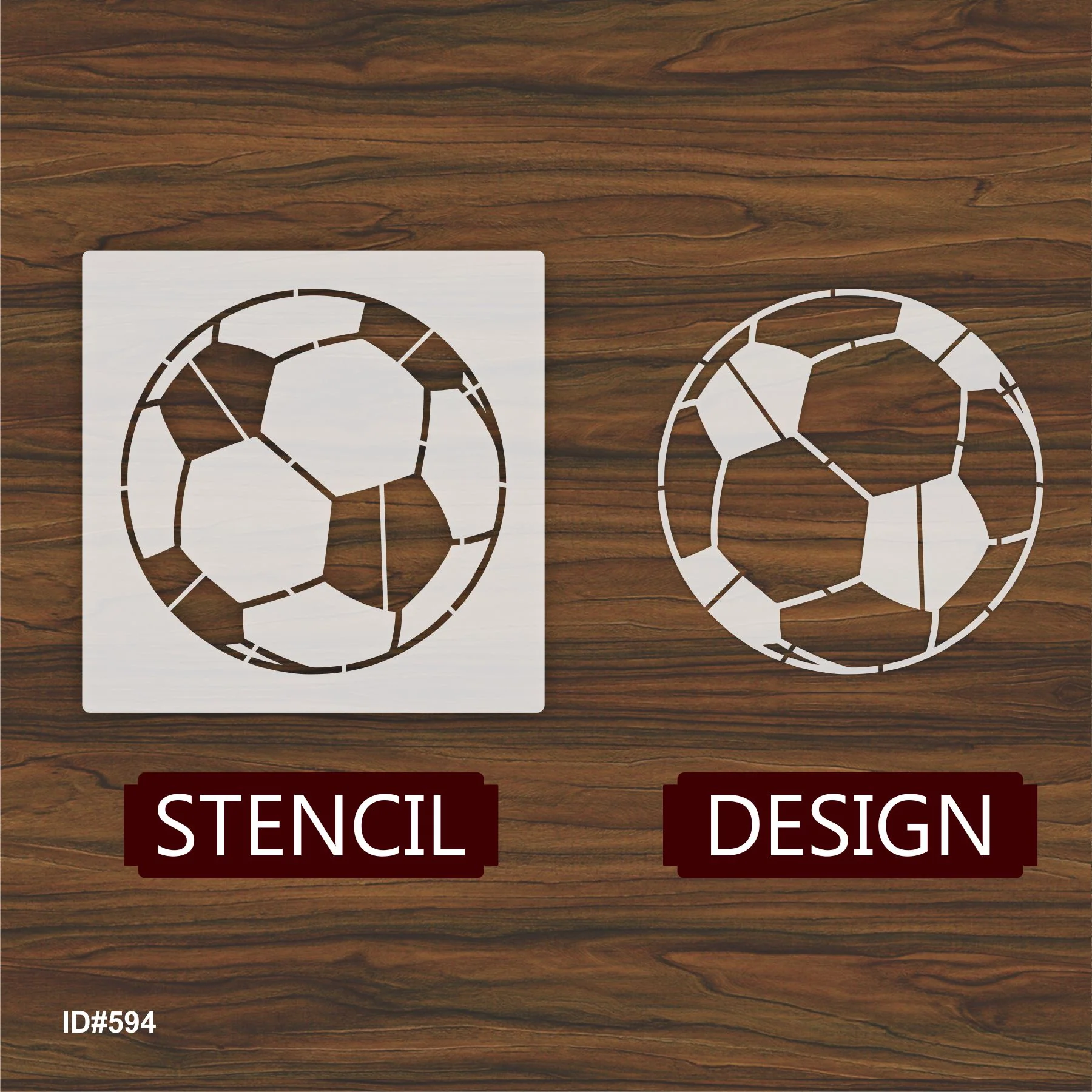 Football Stencil for Painting Embossed Paper Card Decorate. ID#594 - Image 3