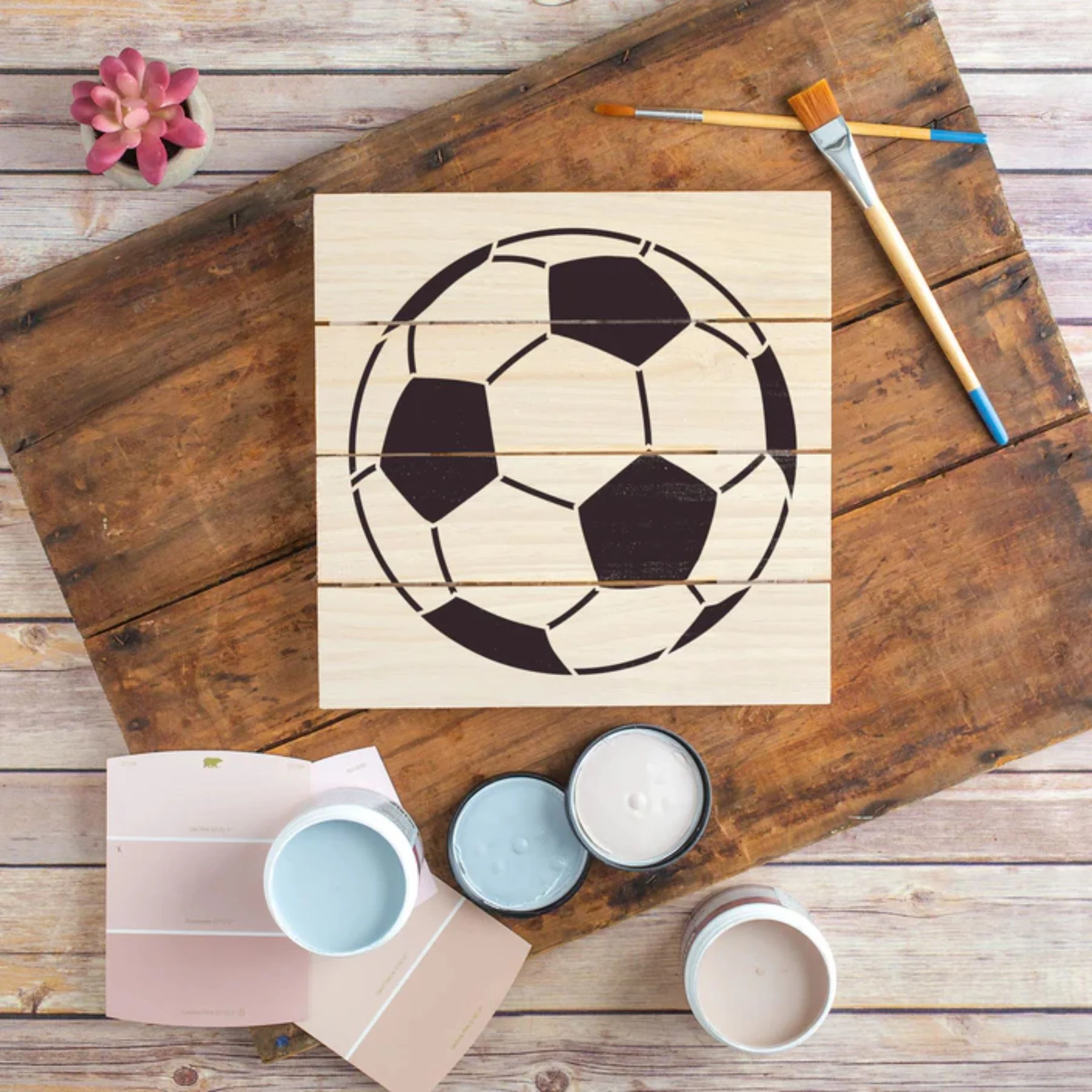 Football Stencil for Painting Embossed Paper Card Decorate. ID#594 - Image 5
