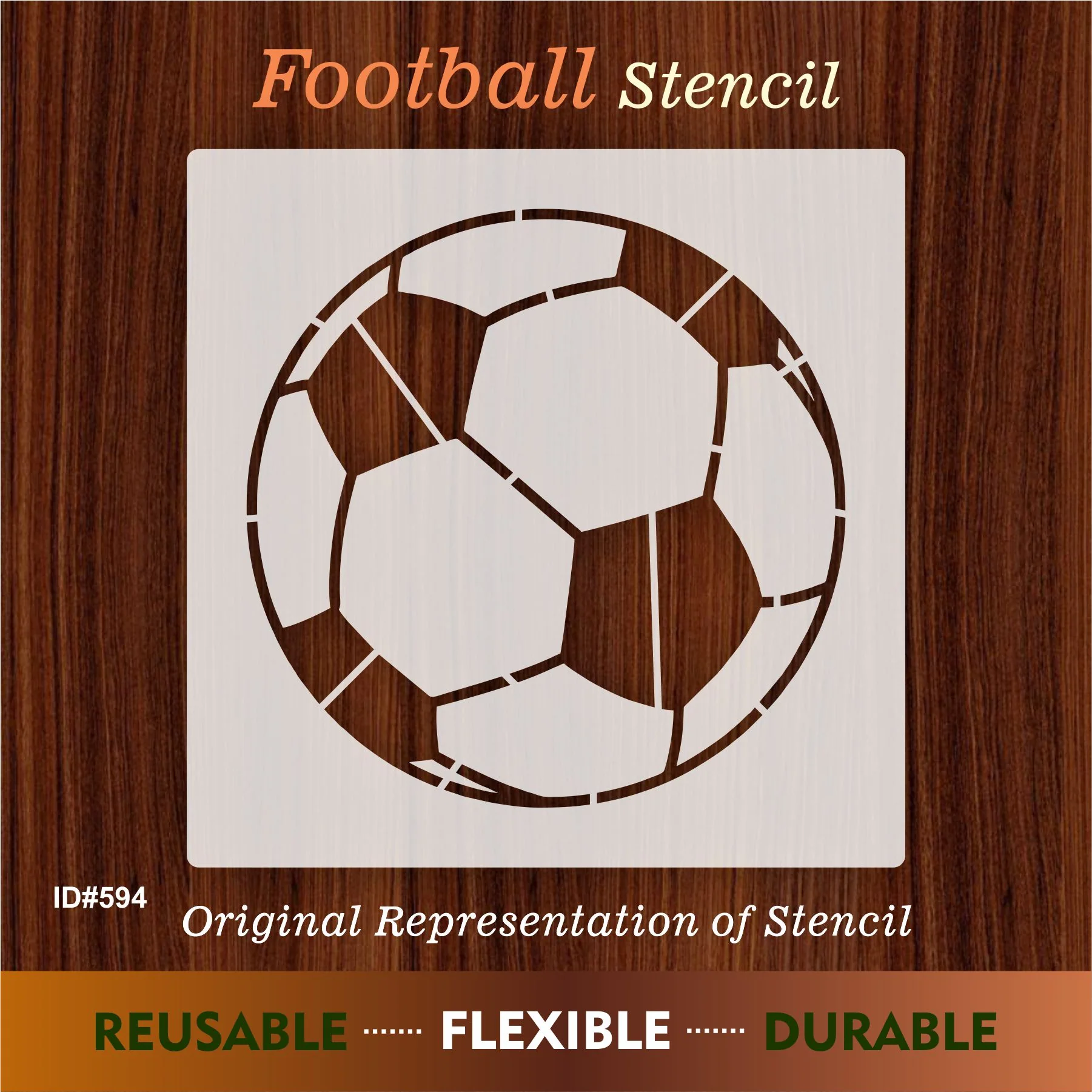 Football Stencil for Painting Embossed Paper Card Decorate. ID#594 - Image 6