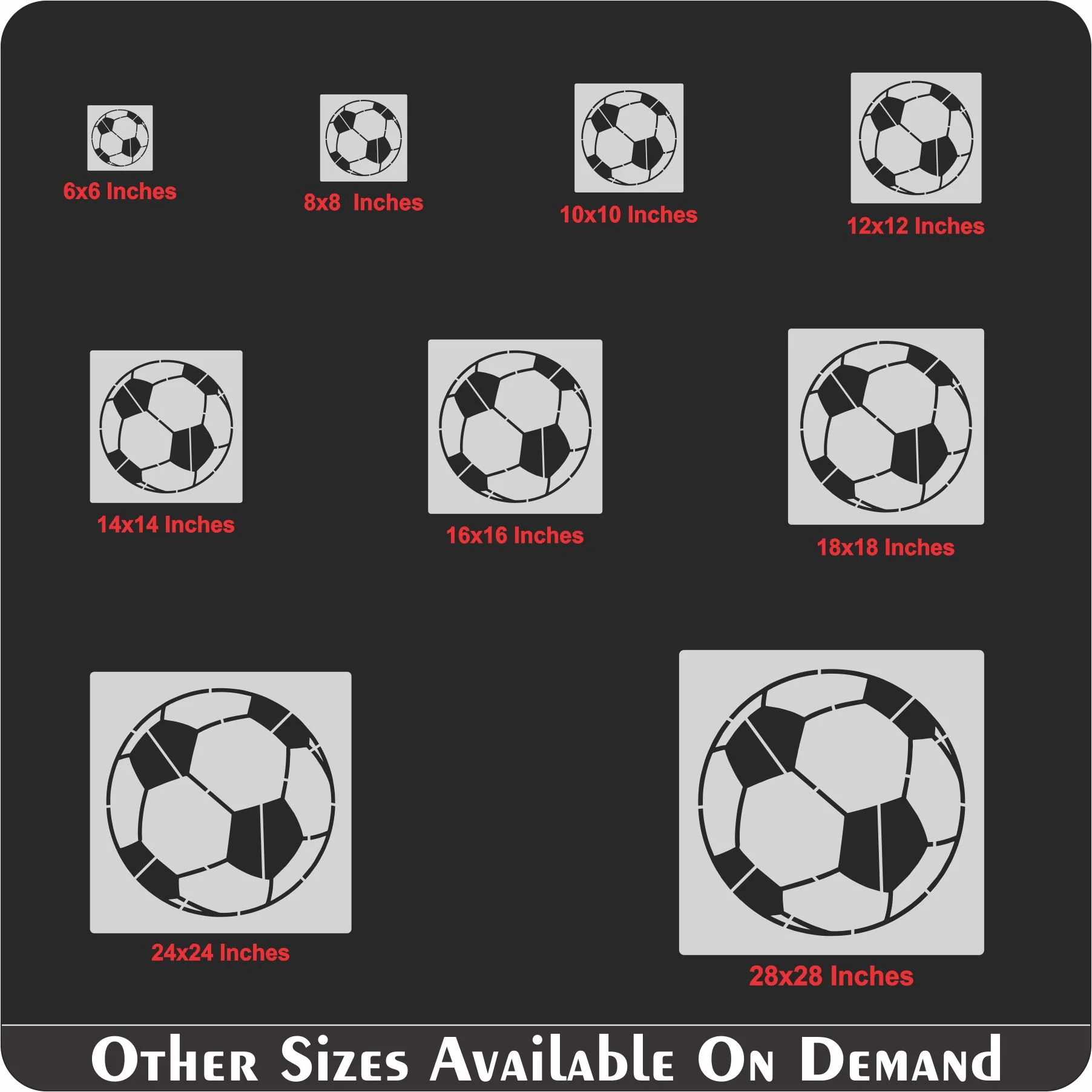 Football Stencil for Painting Embossed Paper Card Decorate. ID#594 - Image 7
