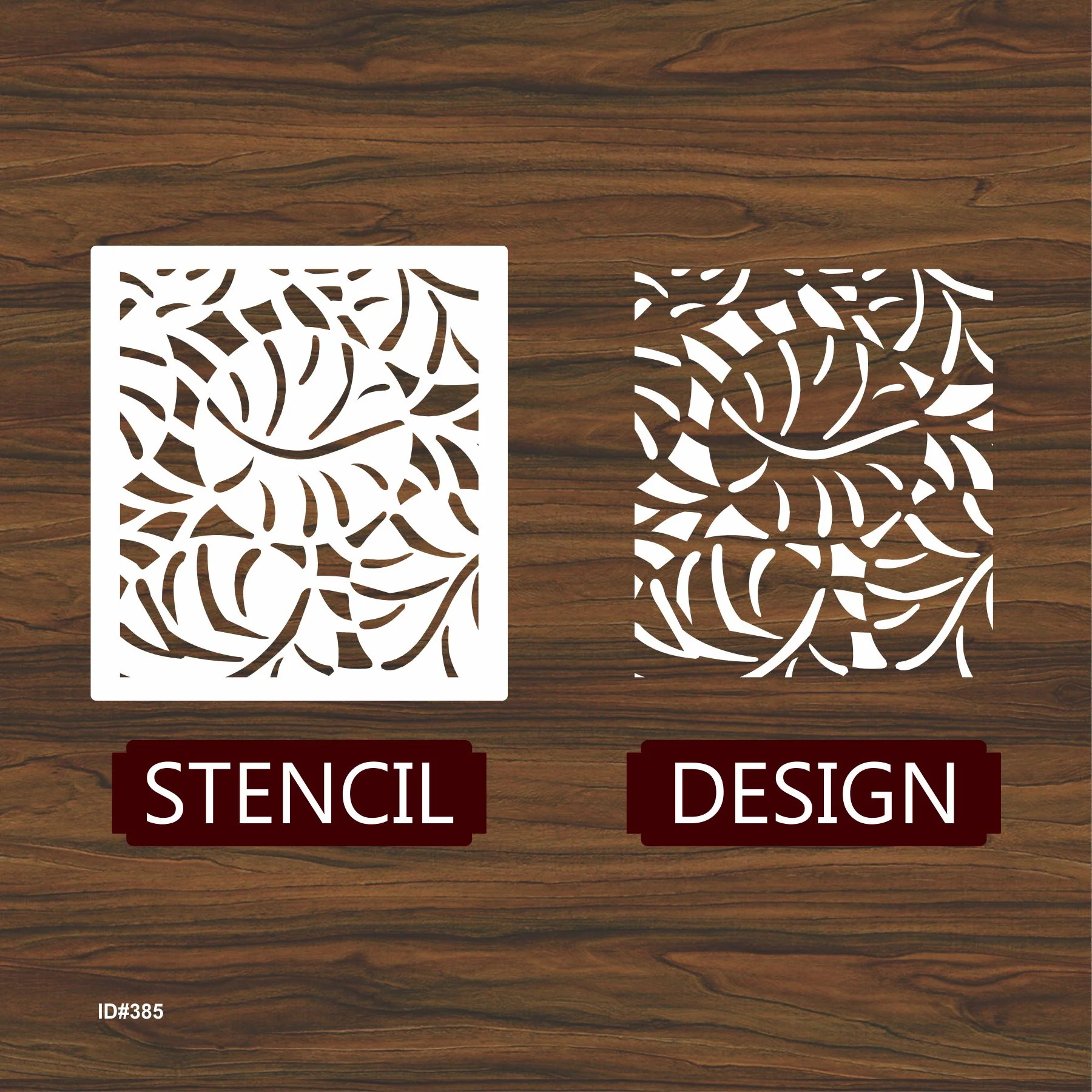 Abstract pattern Reusable Stencil For Canvas And Wall Painting.ID #385 - Image 3