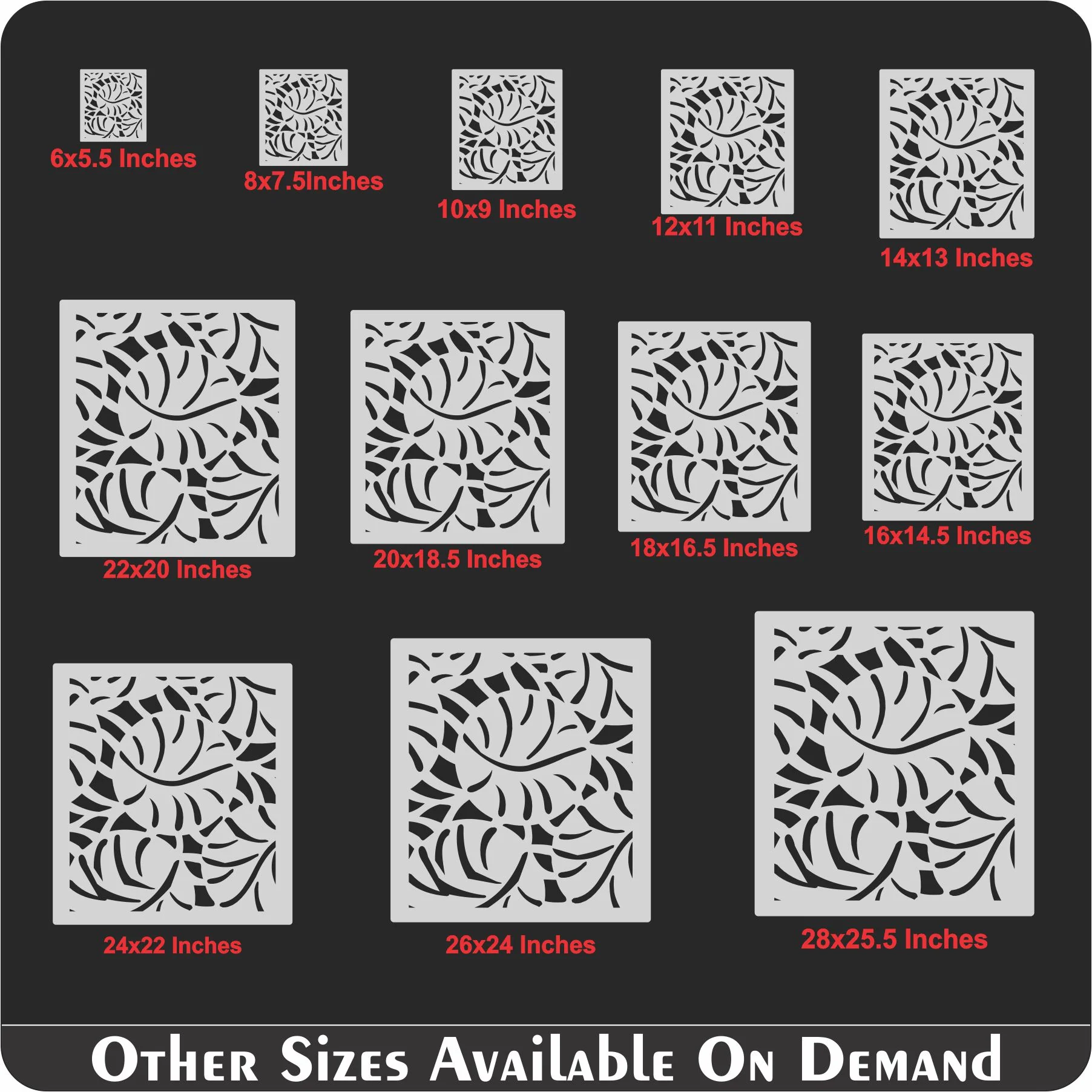 Abstract pattern Reusable Stencil For Canvas And Wall Painting.ID #385 - Image 8