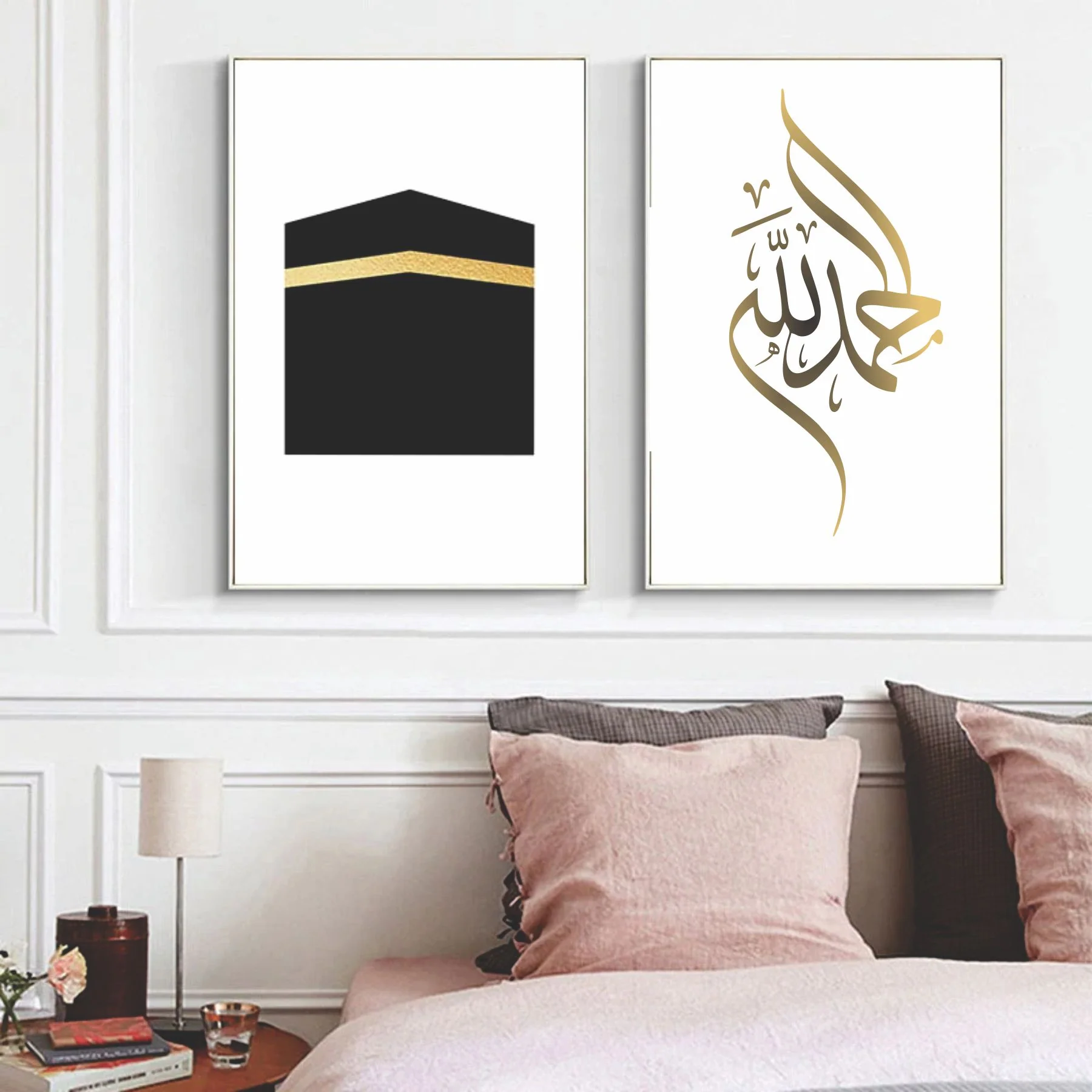 Alhamdulillah (praise [be] to God) Calligraphy Islamic Reusable Stencil for Canvas and wall painting.ID#4185 - Image 5