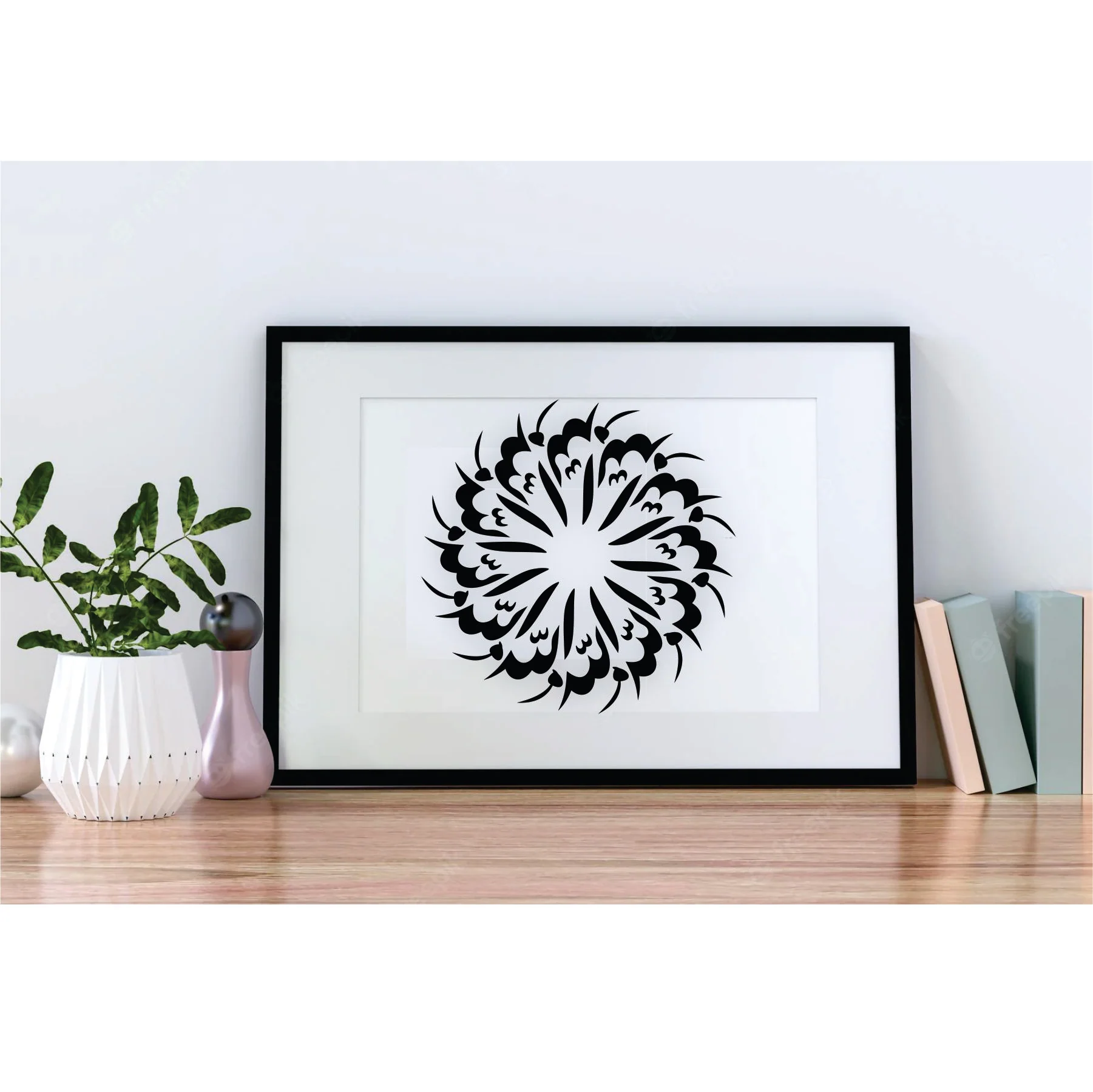 Allah Calligraphy Arabic Islamic Reusable Stencil for Canvas and wall painting.ID#269 - Image 6