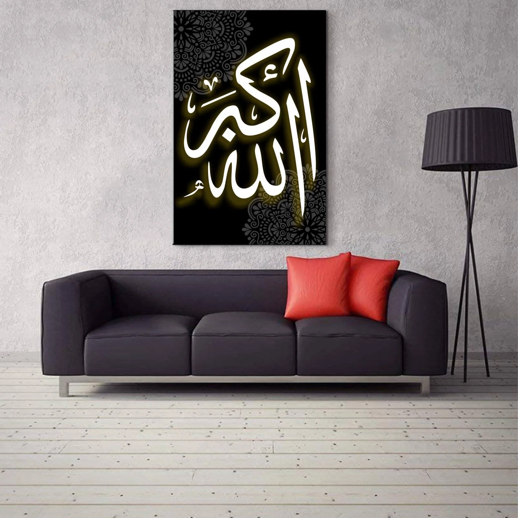 Allah Ho akber Calligraphy Islamic Reusable Stencil for Canvas and wall painting.ID#4081 - Image 3