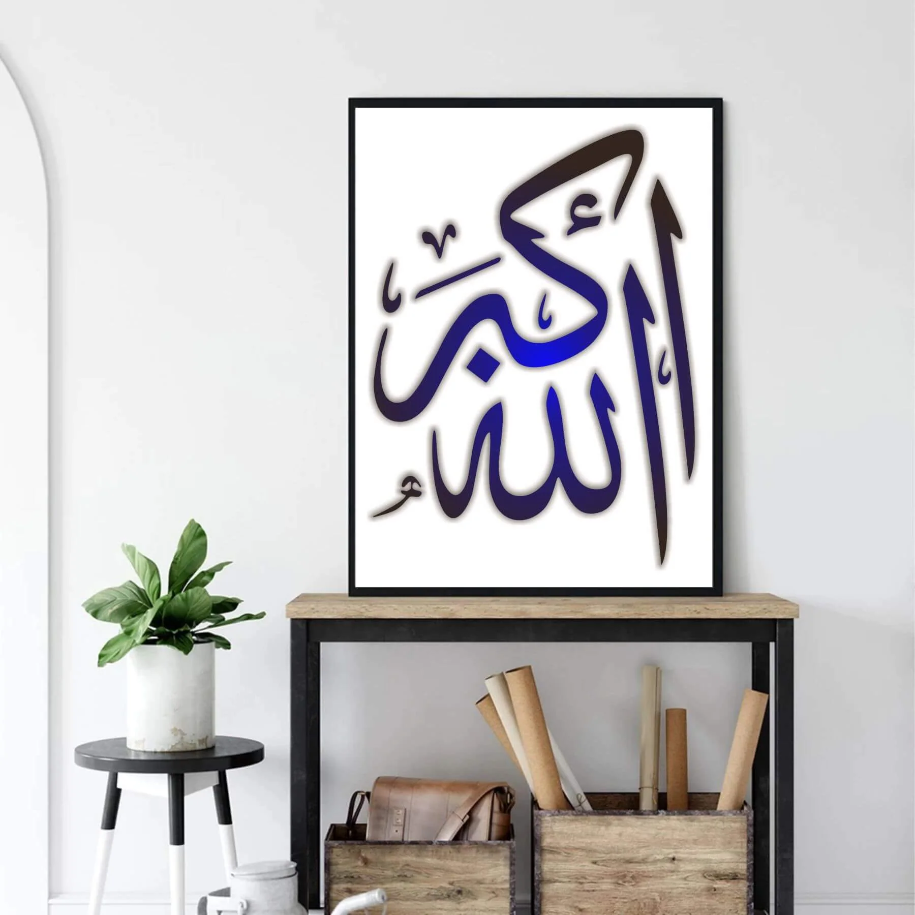 Allah Ho akber Calligraphy Islamic Reusable Stencil for Canvas and wall painting.ID#4081 - Image 5