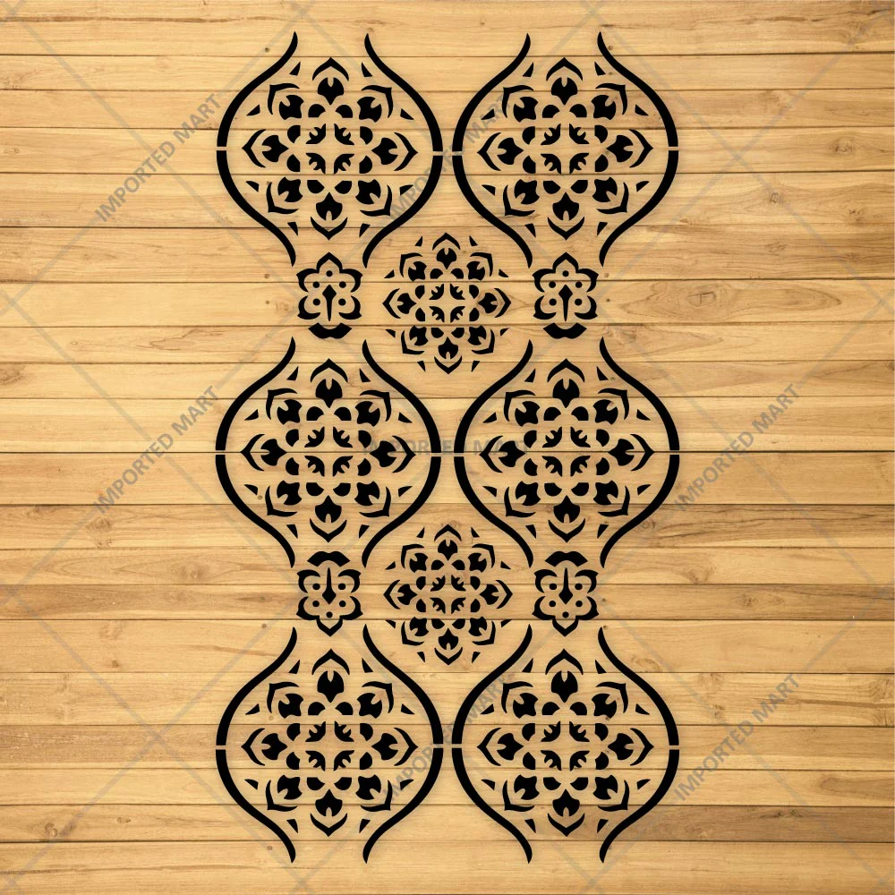 Arabesque Pattern Stencil for Wall, Furniture & Tile Art – Moroccan Geometric Design – ID# 723 - Image 5