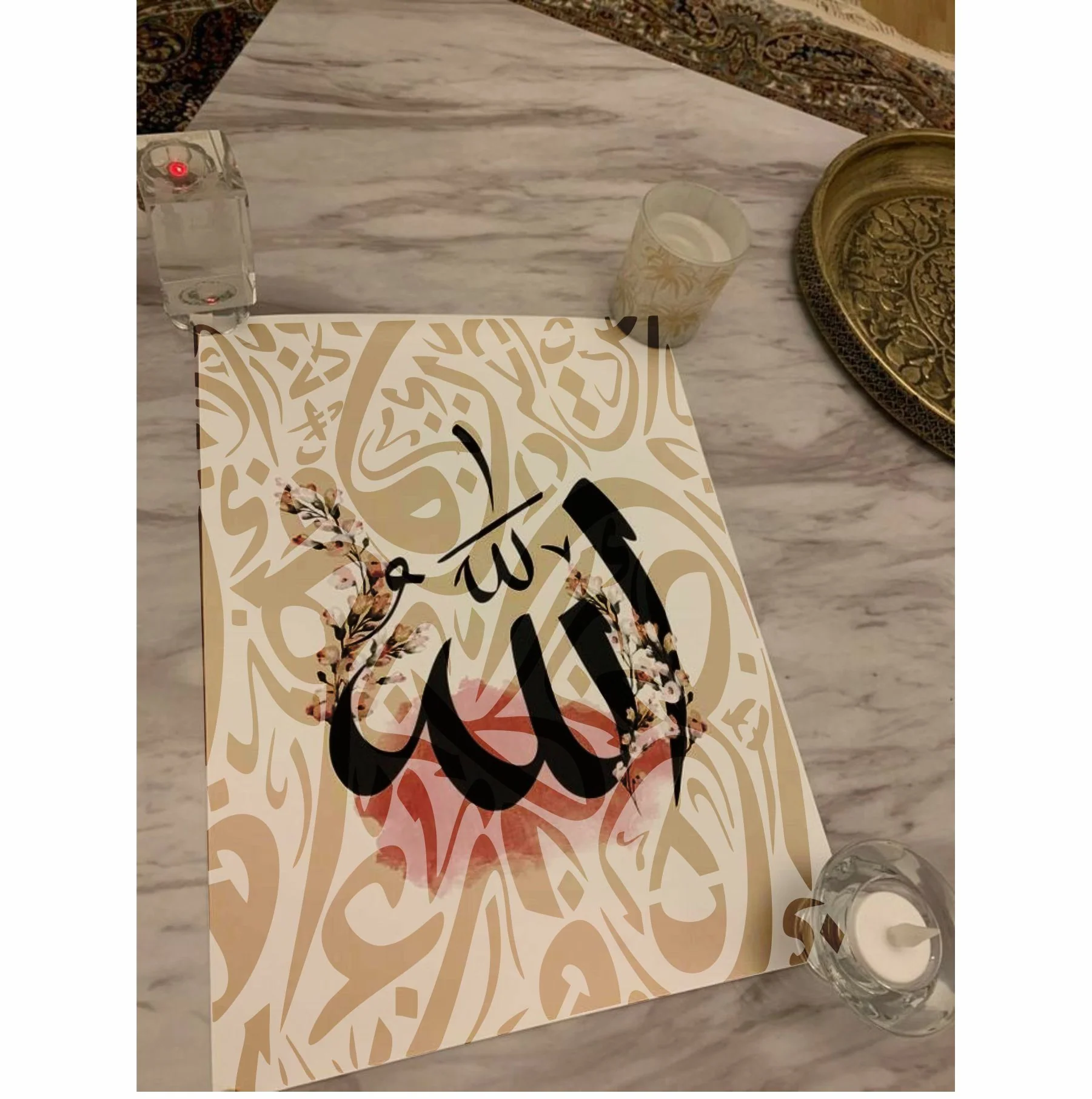 Arabic Alphabets Calligraphy Islamic Reusable Stencil for Canvas and wall painting.ID#4161 - Image 6