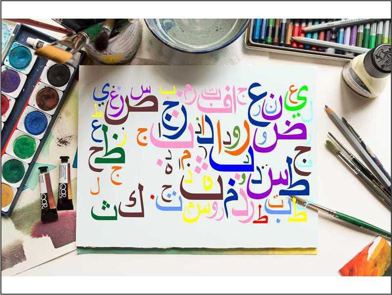 Arabic Alphabets Reusable Stencil For Canvas And Wall Painting.ID#139 - Image 3