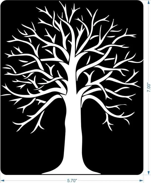 Autumn Tree Reusable Stencil for Canvas and wall painting.ID#131 - Image 5