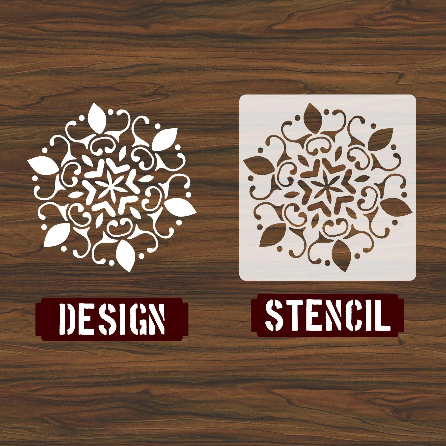 Autumn Wheat Totem Flower Stencil , Wall Stencils For wall Painting Airbrush Painting Art Cake Spray Mold DIY Decor Crafts Canvas.ID#10-1 - Image 2