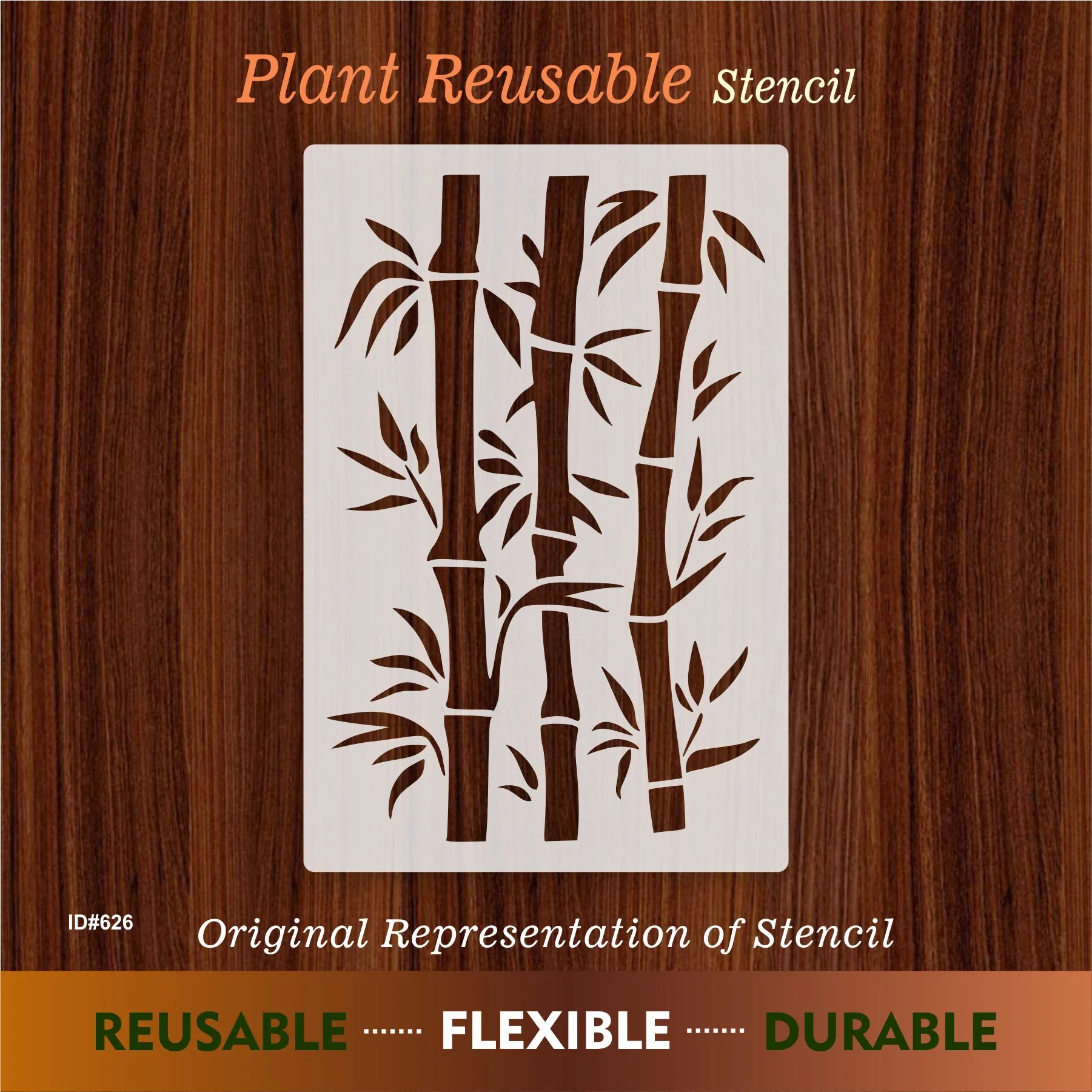 Bambo Plant Stencil Painting Scrapbook Coloring Embossing Album Decor Template. ID #626 - Image 2