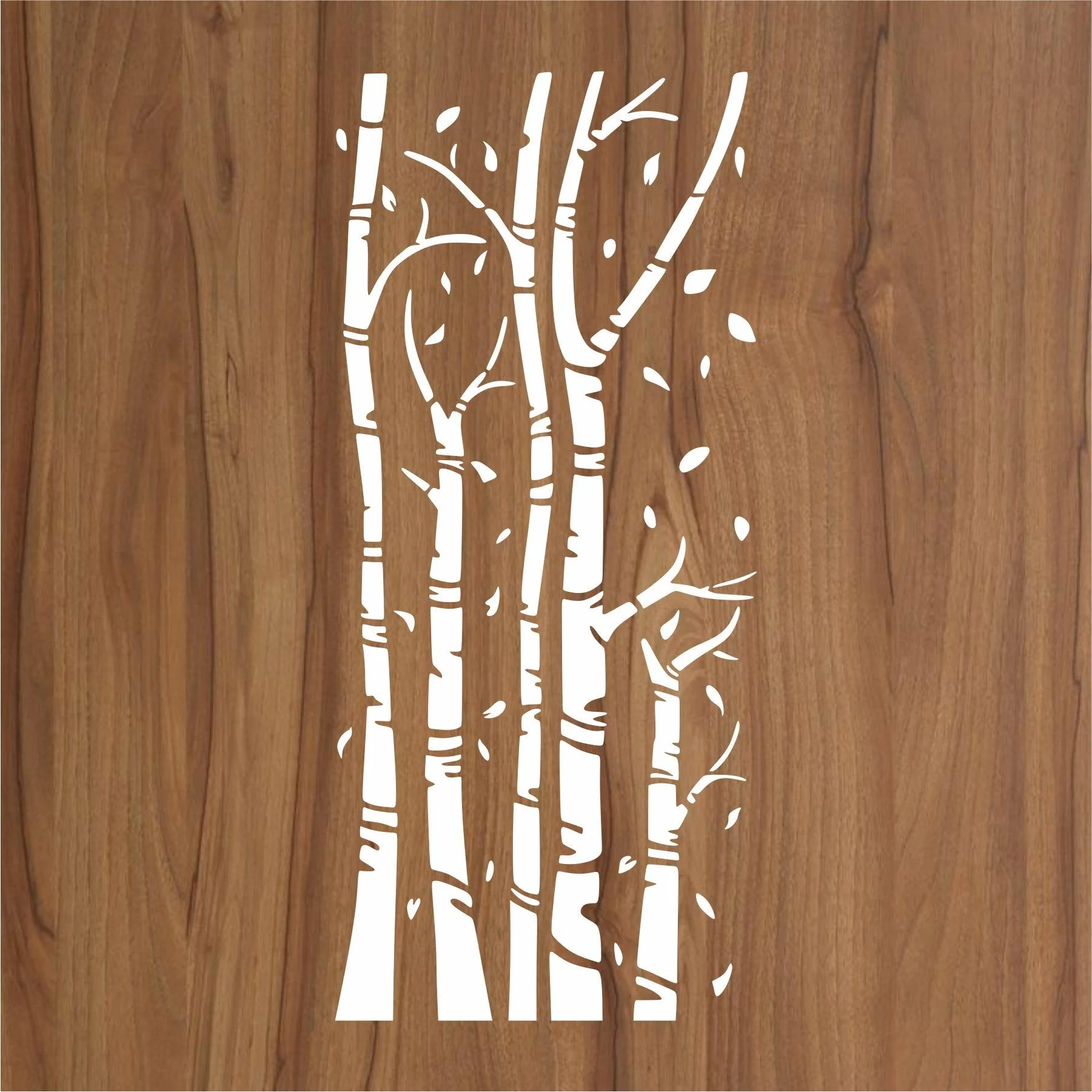 Bamboo Tree Reusable Stencil For Canvas And Wall Painting.ID#218 - Image 2