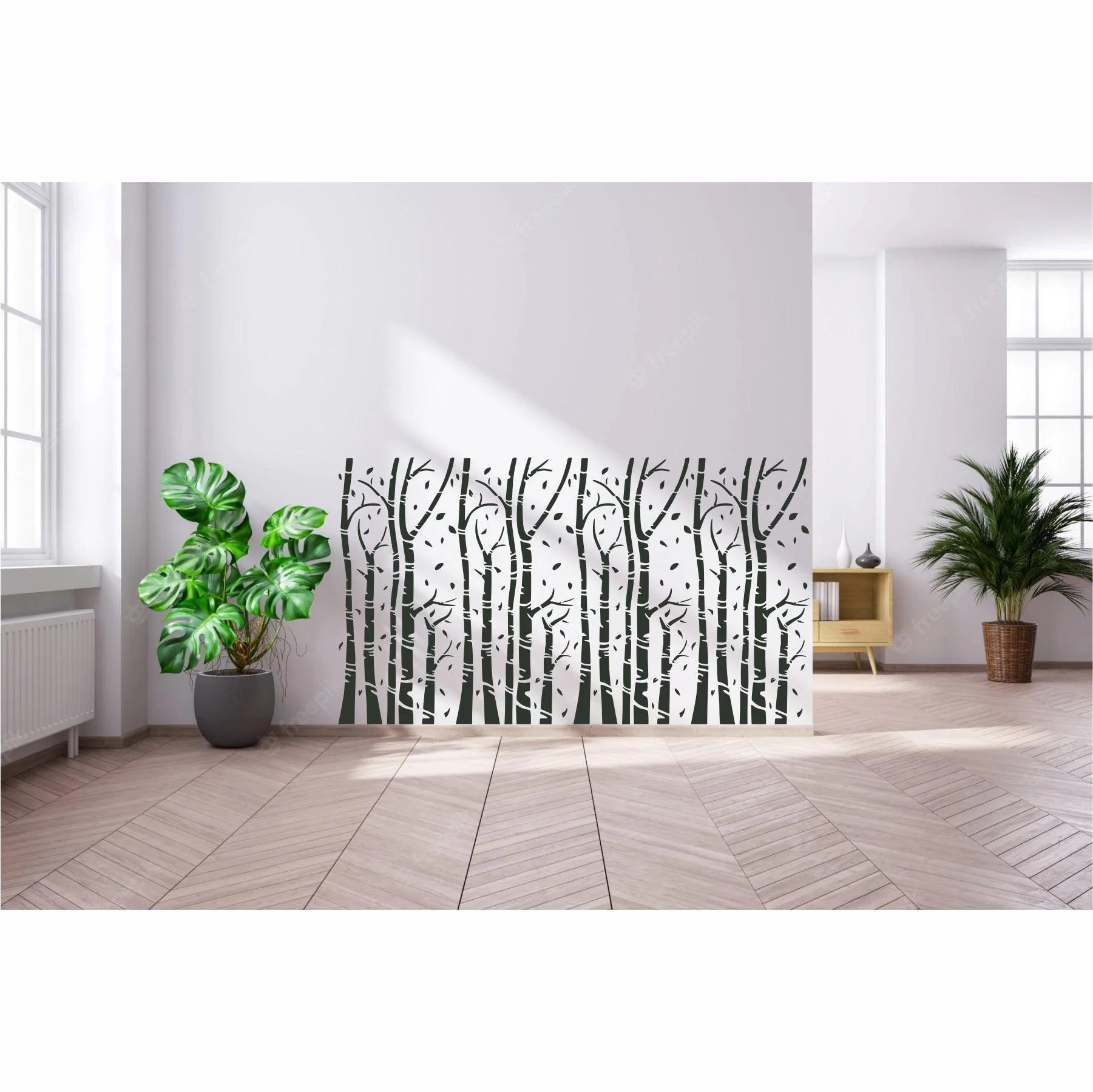 Bamboo Tree Reusable Stencil For Canvas And Wall Painting.ID#218 - Image 7