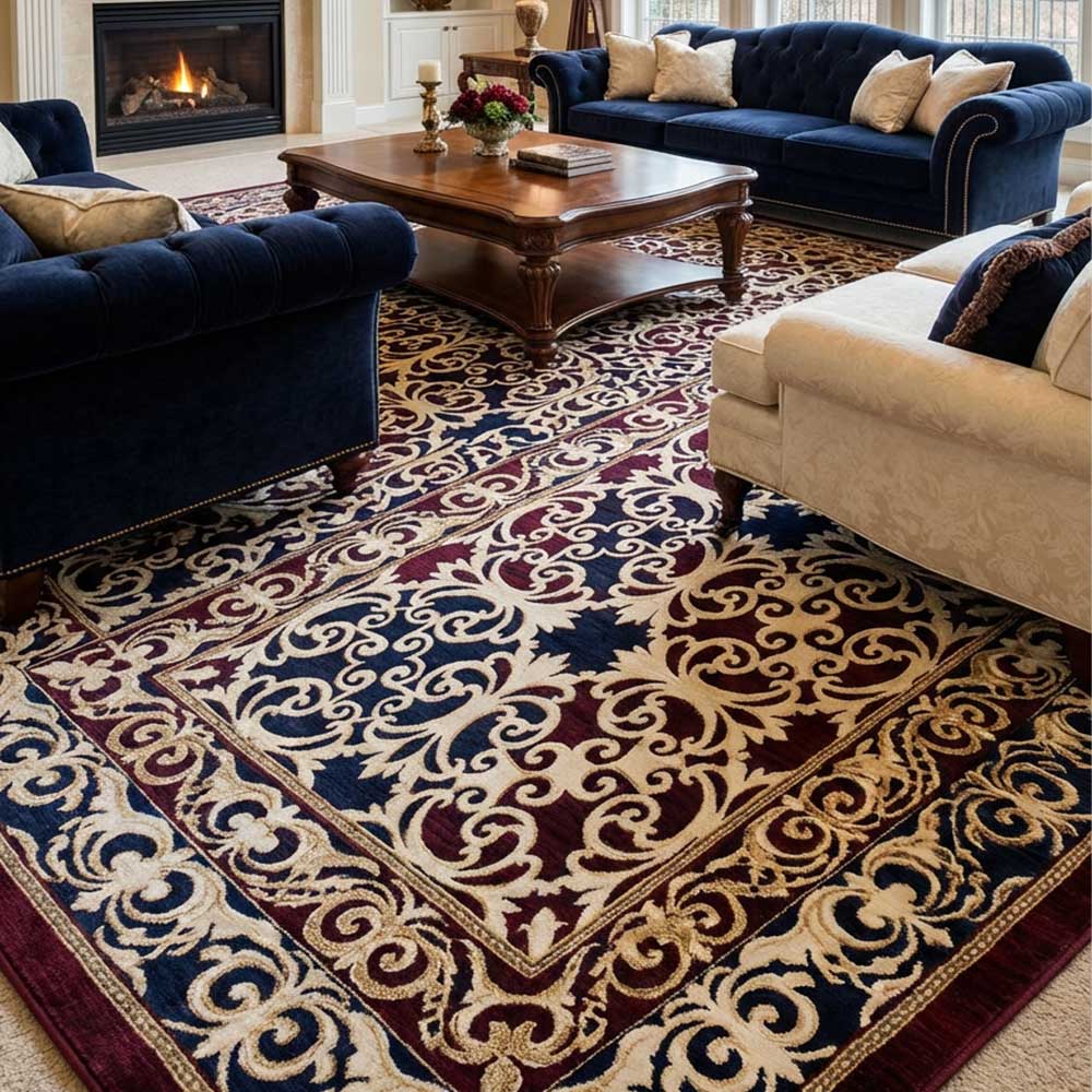 Baroque Filigree Wall & Furniture Stencil – Ornamental Vintage Scroll Pattern Design – ID# 747 - Image 2