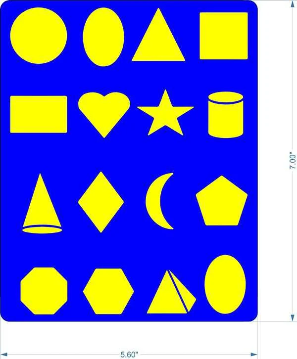 Basic Geomatric Shapes Reusable Stencil For Canvas And Wall Painting.ID#137 - Image 6