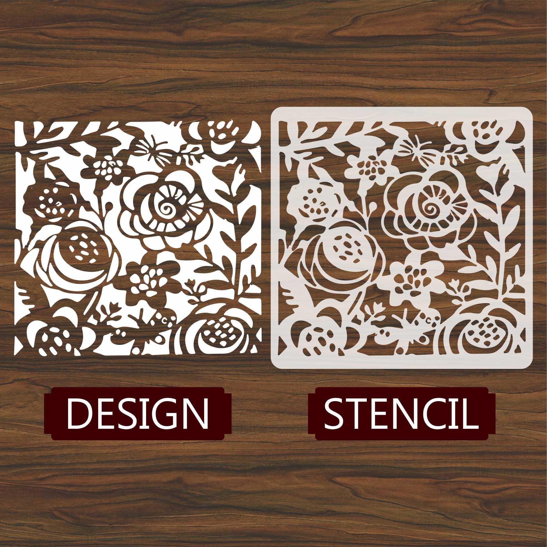 Bee Flower Diy Layering Reusable Stencil For Canvas And Wall Painting.ID#140 - Image 2