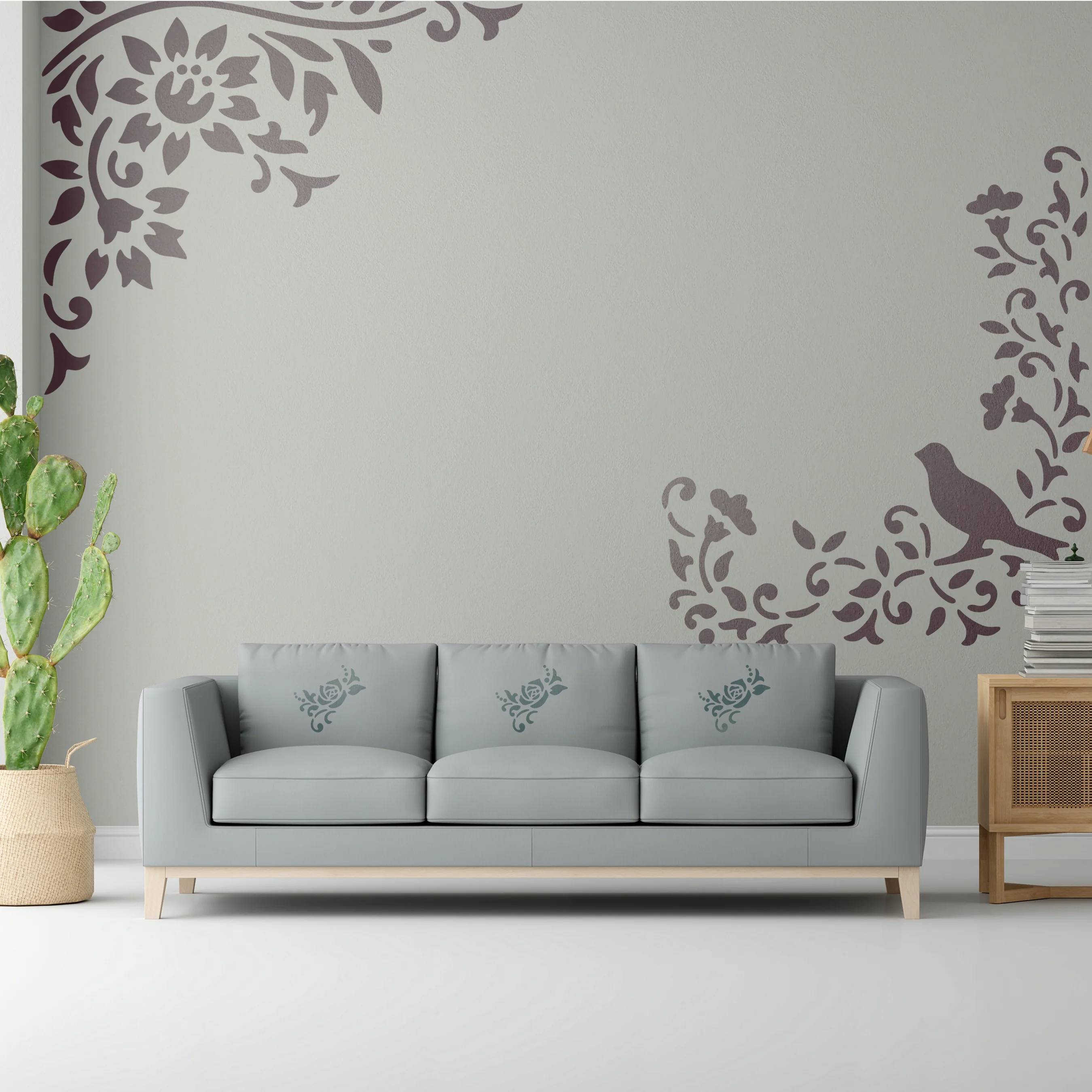 Bird Flower Stencil Painting Coloring Embossing Scrapbook Album Decorative Template. ID #356 - Image 4