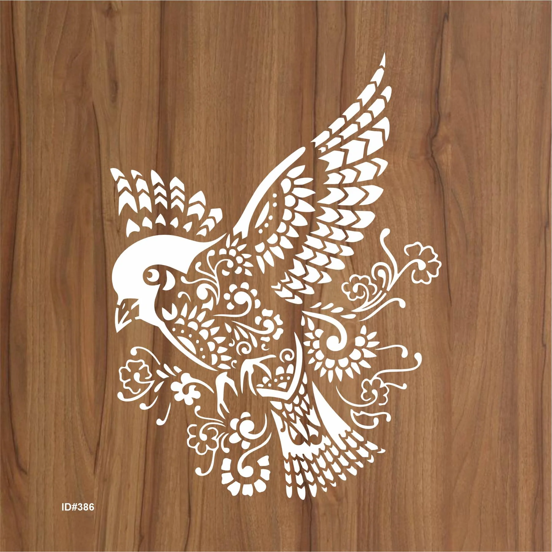 Bird Mandala Stencil Wall Painting Scrapbook Coloring Embossing Album Decorative Paper Card Template. ID #386 - Image 2