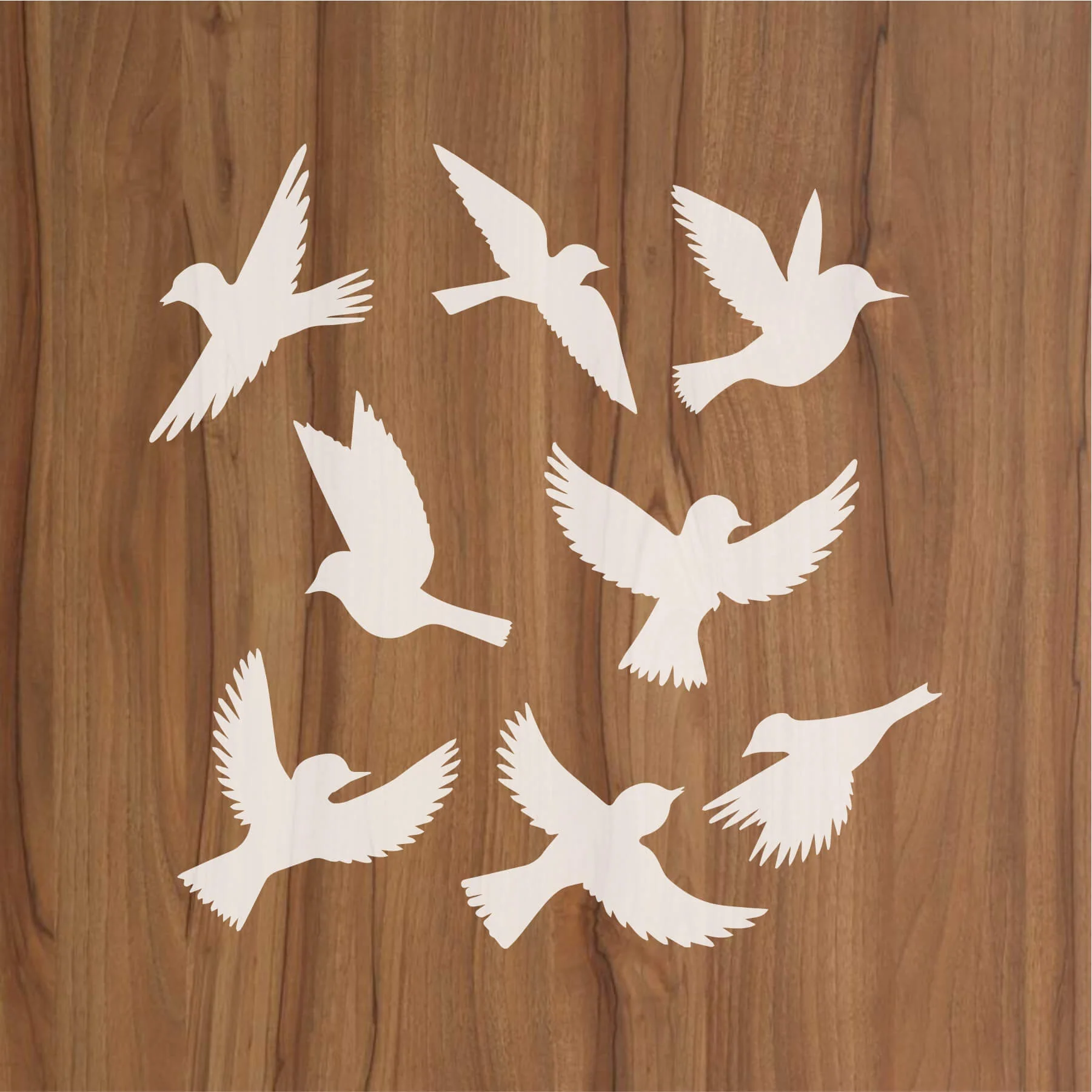 Birds Flying Reusable Stencil For Canvas And Wall Painting.ID#231 - Image 2