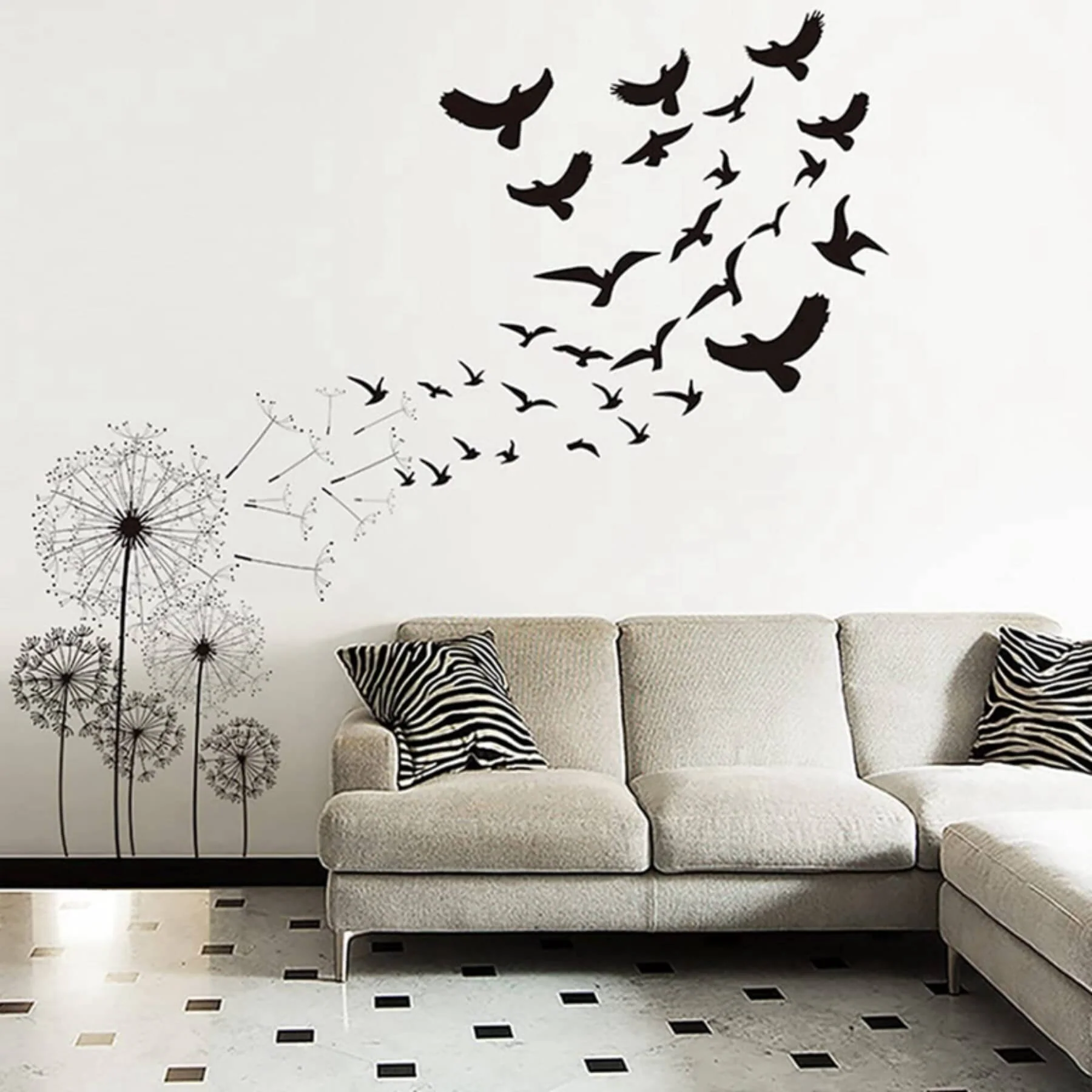 Birds Flying Reusable Stencil For Canvas And Wall Painting.ID#231 - Image 3
