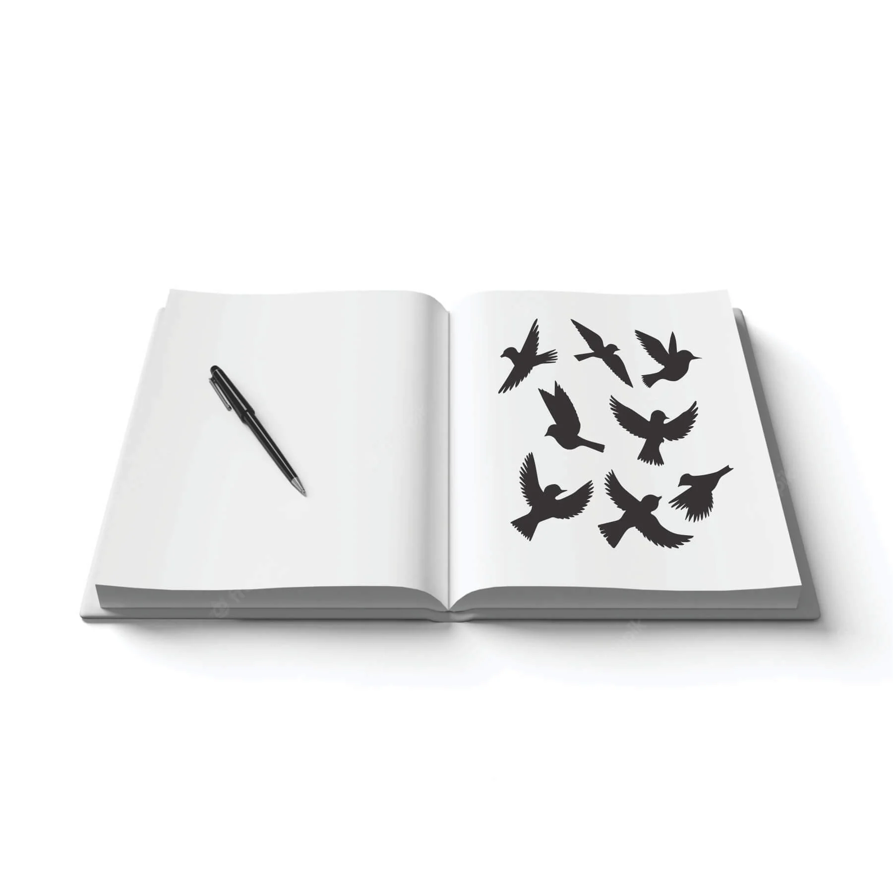 Birds Flying Reusable Stencil For Canvas And Wall Painting.ID#231 - Image 5