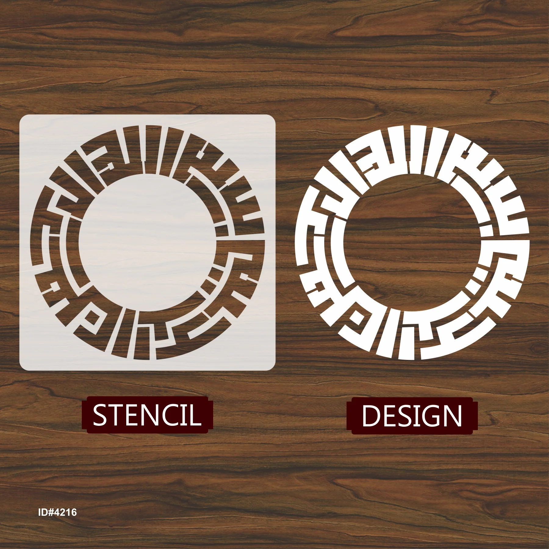Bismillah Calligraphy Islamic Reusable Stencil for Canvas and wall painting.ID# 4216 - Image 4