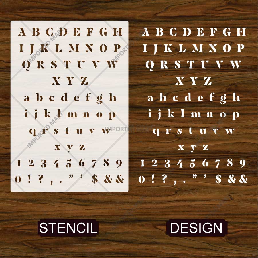 Bold Military Alphabet Letters & Numbers Stencil for Wall, Wood, Fabric & Name Marking – Army Font Design – ID# 780 - Image 4