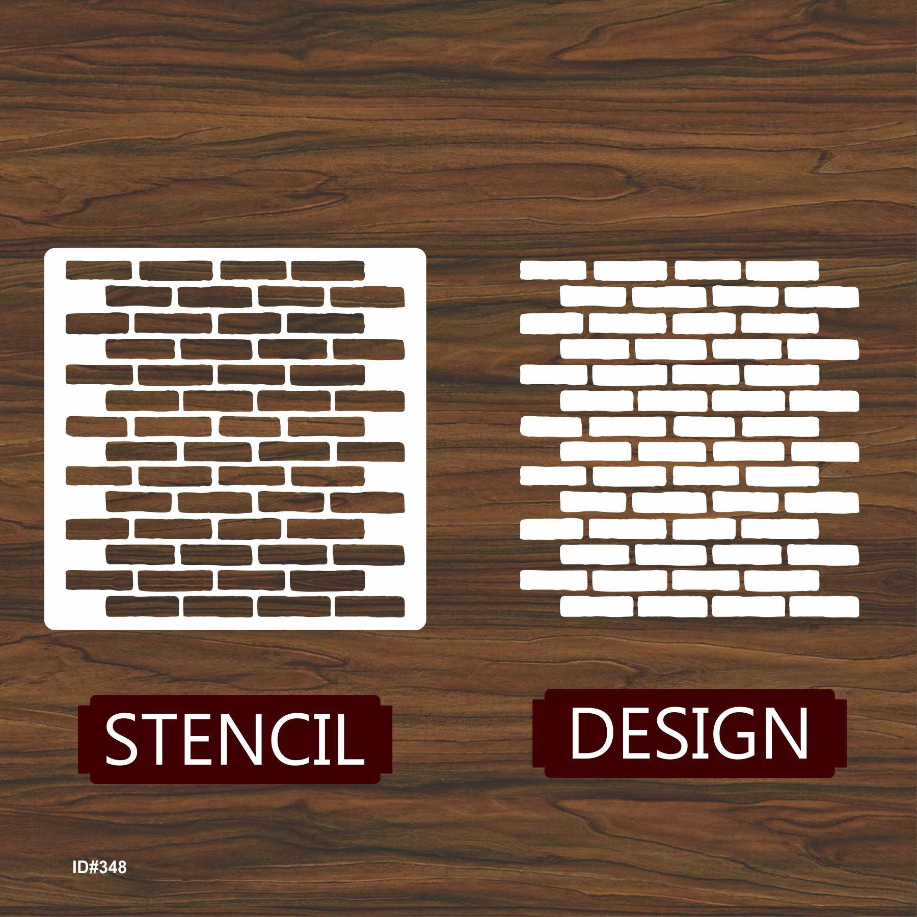 Brick Wall Pattren Reusable Stencil For Canvas And Wall Painting.ID #348 - Image 4