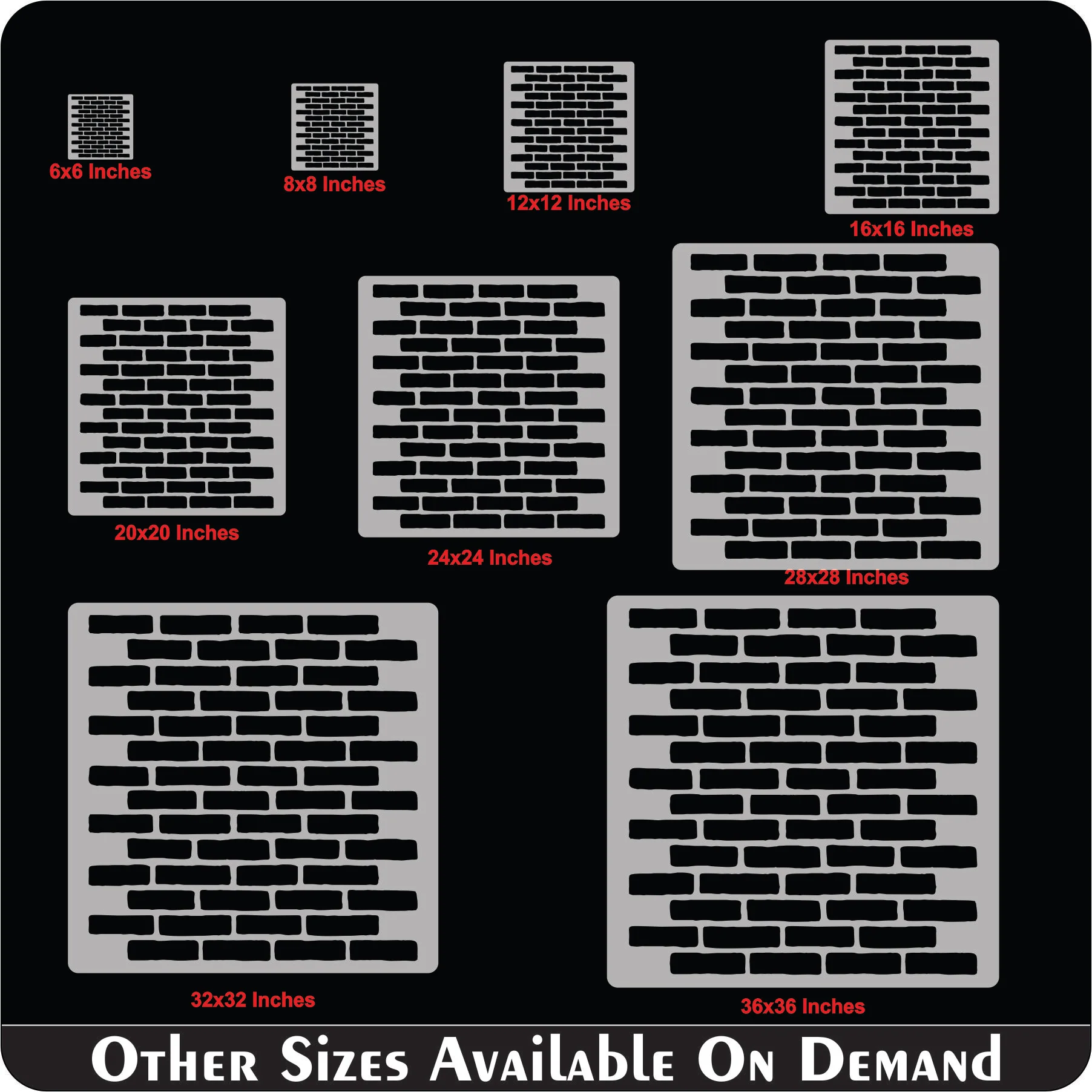 Brick Wall Pattren Reusable Stencil For Canvas And Wall Painting.ID #348 - Image 8