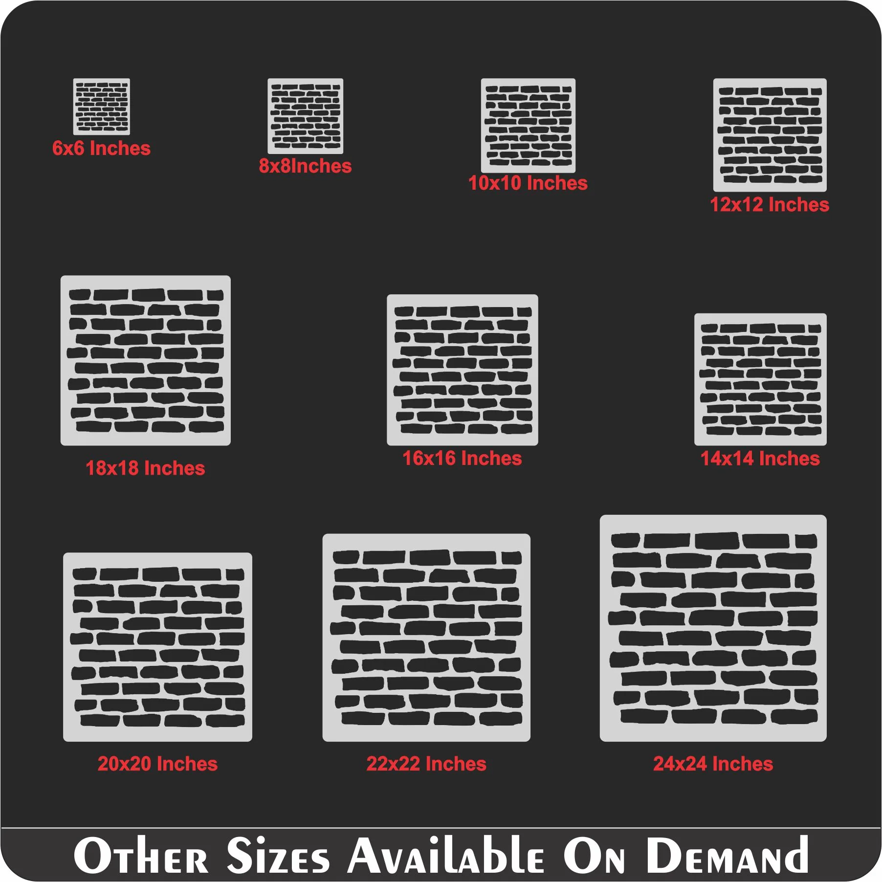 Brick Wall Reusable Stencil For Canvas And Wall Painting.ID #457 - Image 11