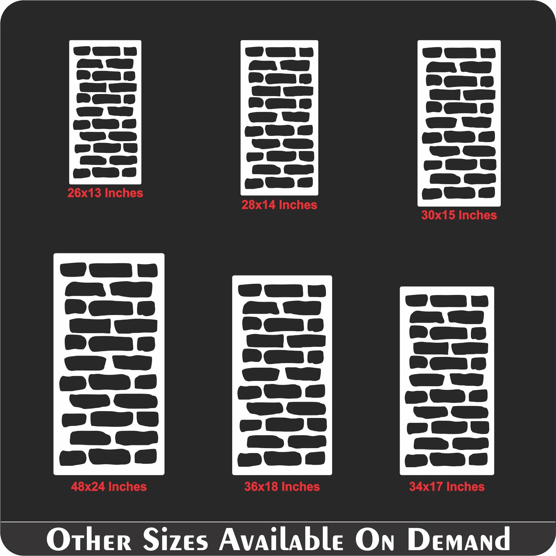 Brick Wall Reusable Stencil For Canvas And Wall Painting.ID #457 - Image 12